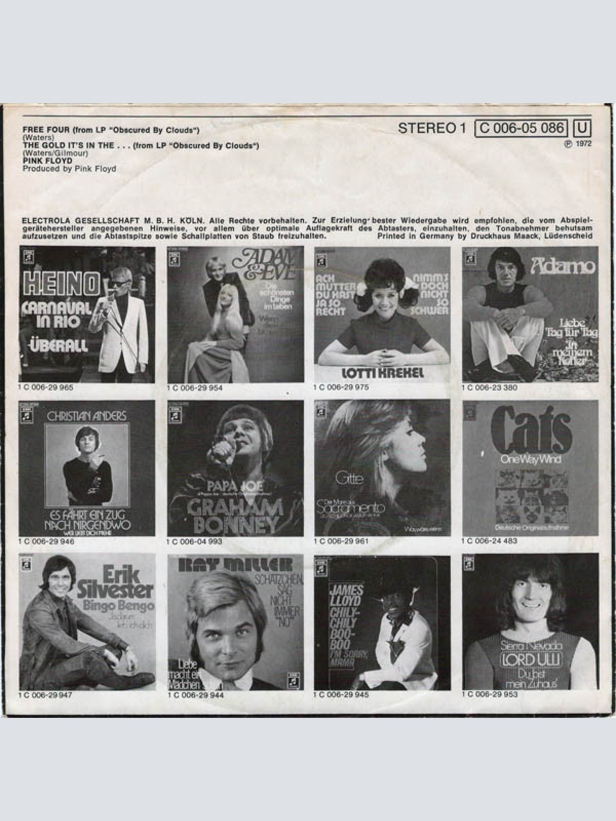 Vinyl / Pink Floyd - Free Four