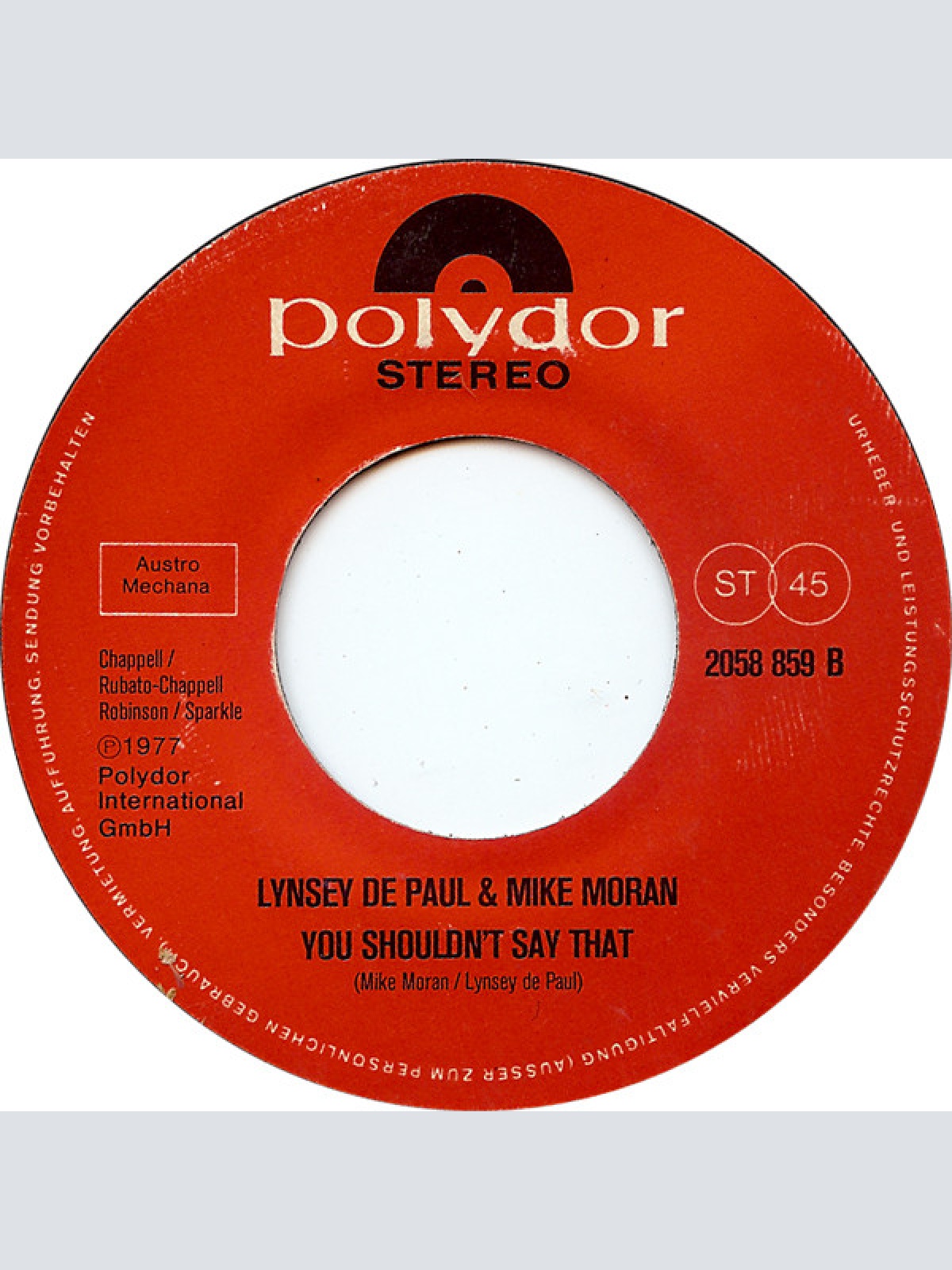 Vinyl / Lynsey De Paul & Mike Moran - Rock Bottom