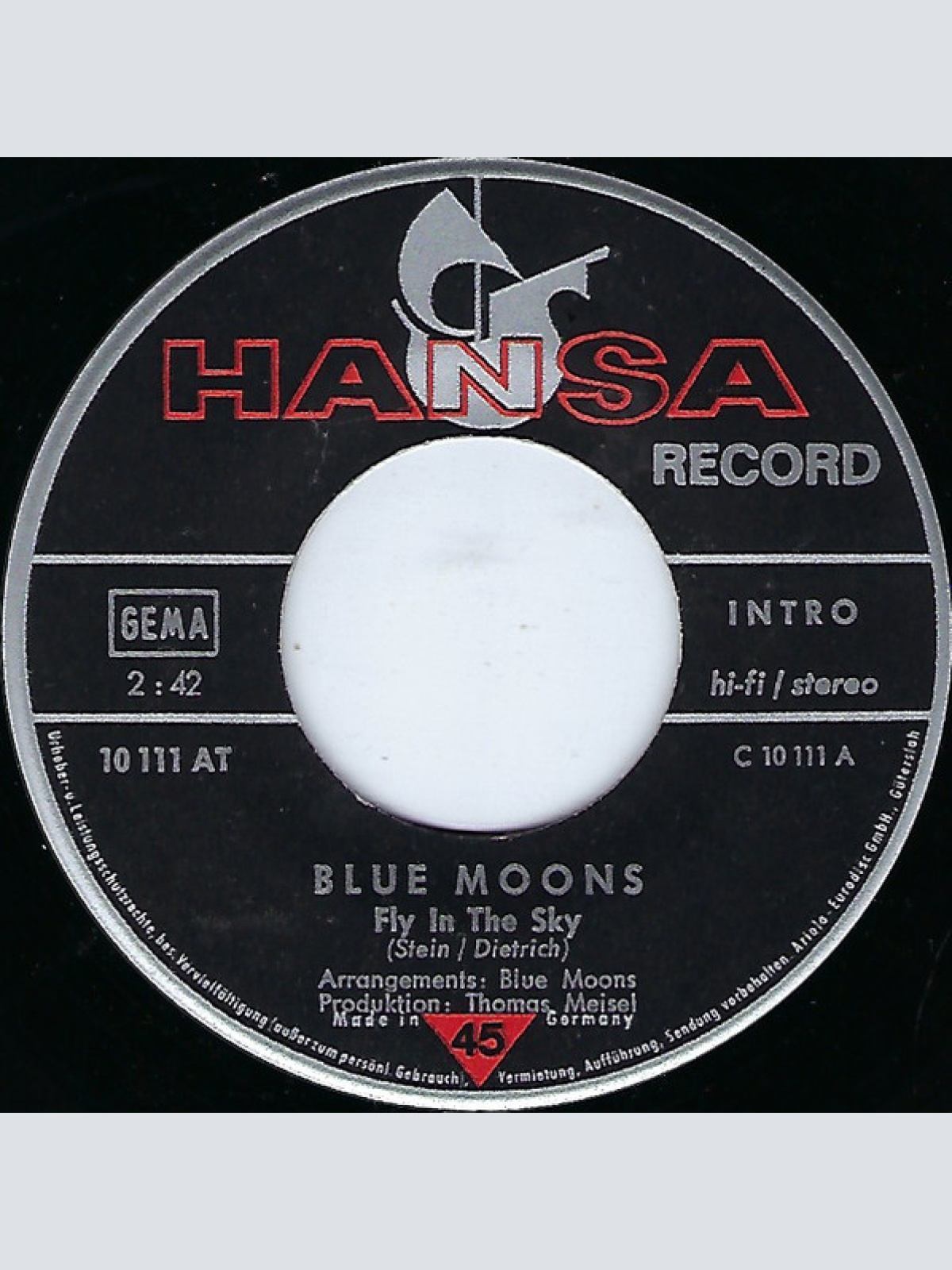 Vinyl / Blue Moons* - Fly In The Sky