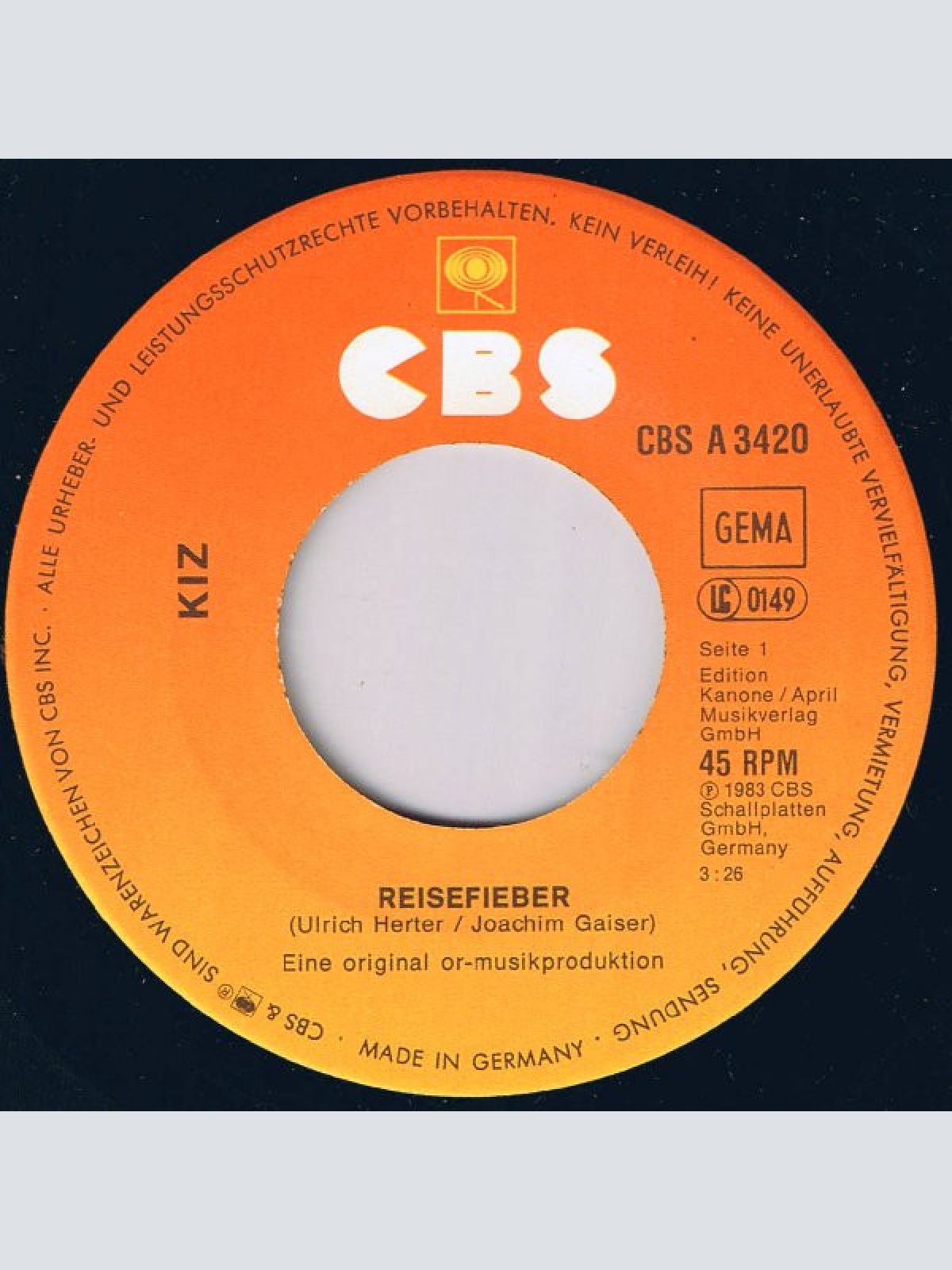 Vinyl / Kiz - Reisefieber