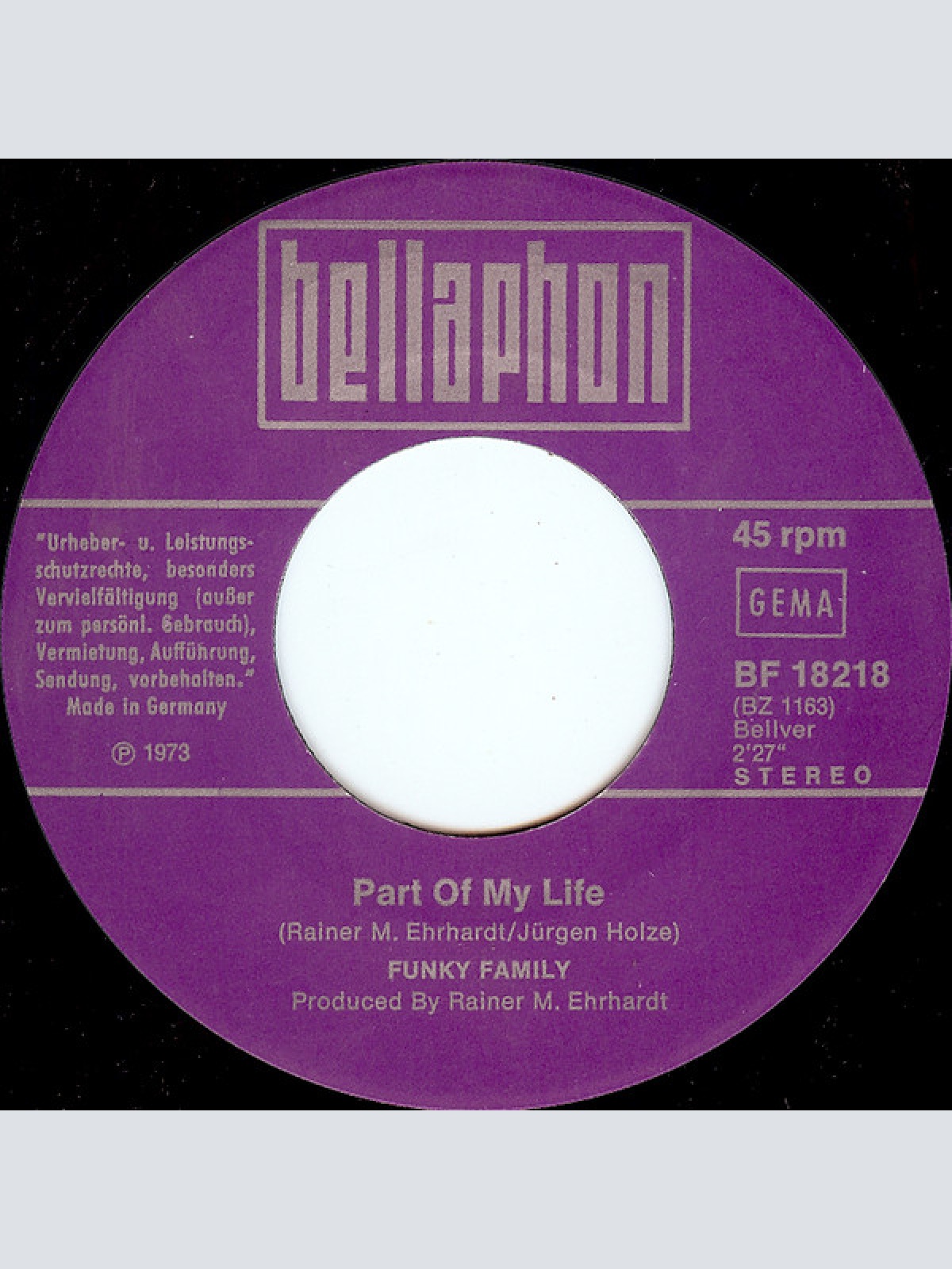 Vinyl / Funky Family (3) - Part Of My Life