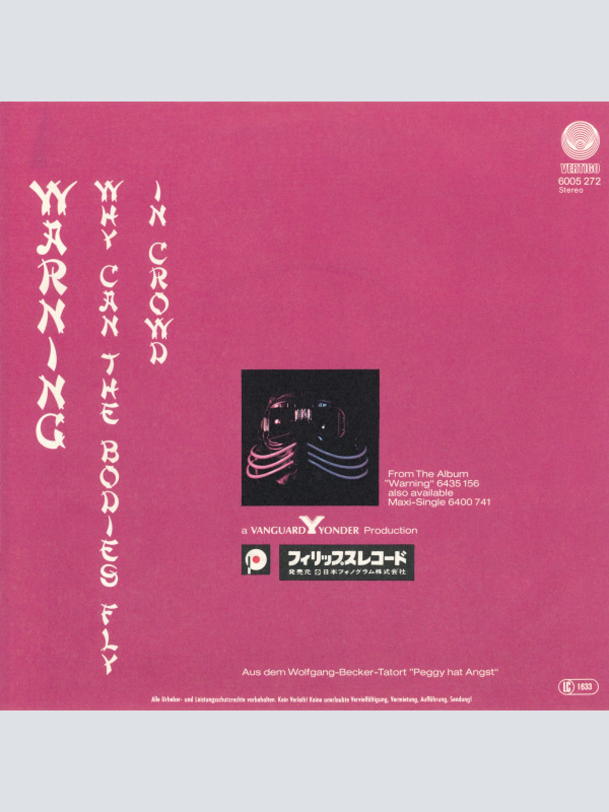 Vinyl / Warning (2) - Why Can The Bodies Fly