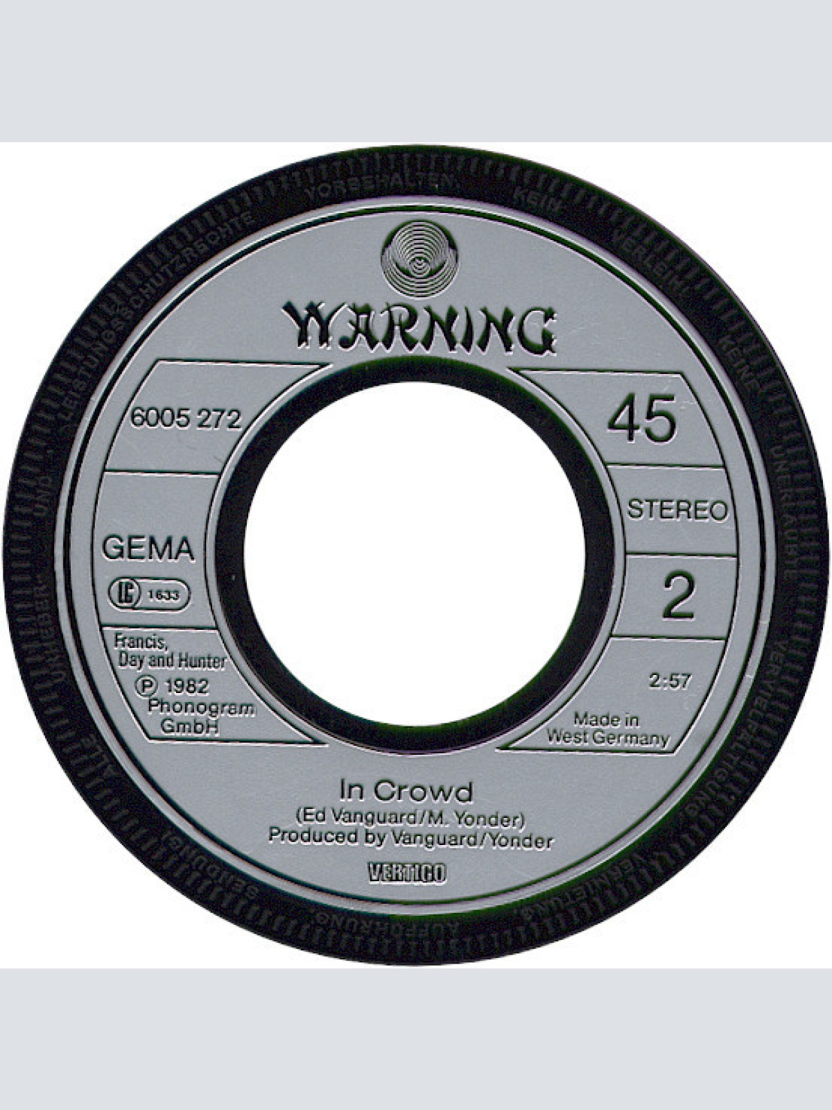 Vinyl / Warning (2) - Why Can The Bodies Fly