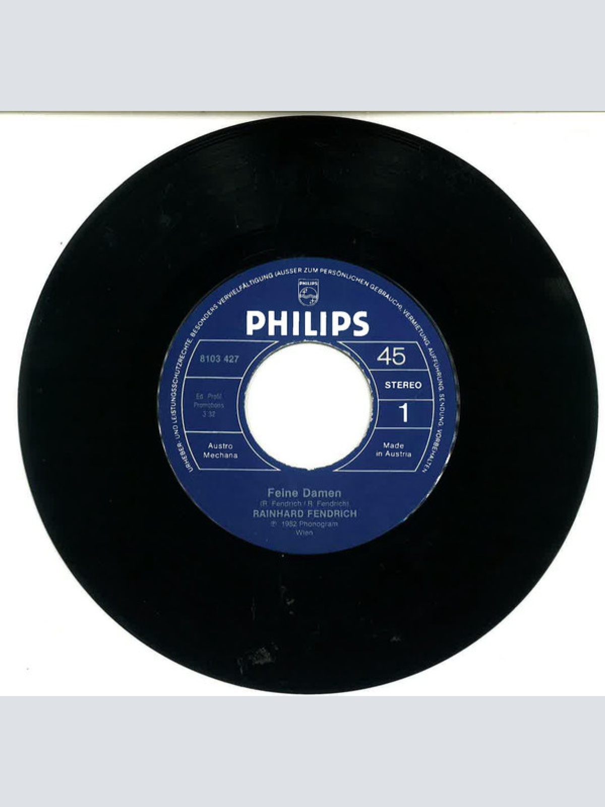 Vinyl / Rainhard Fendrich - Feine Damen