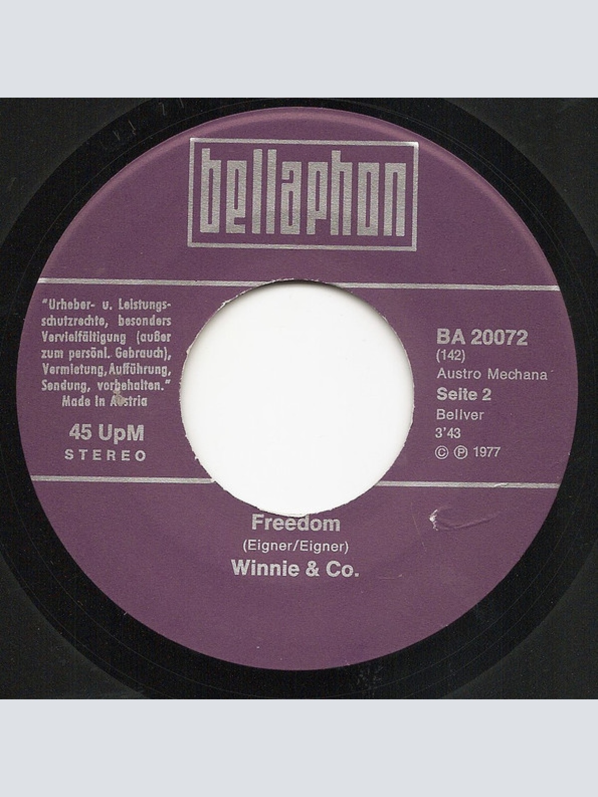 Vinyl / Winnie & Co. - Take Me Home / Freedom