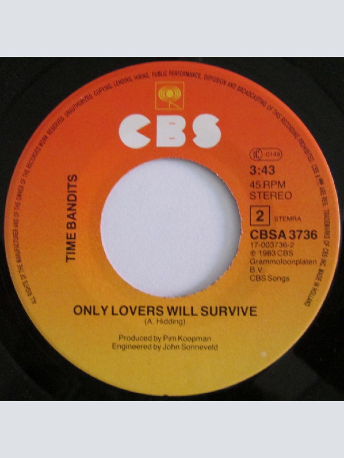 Vinyl / Time Bandits - I'm Only Shooting Love