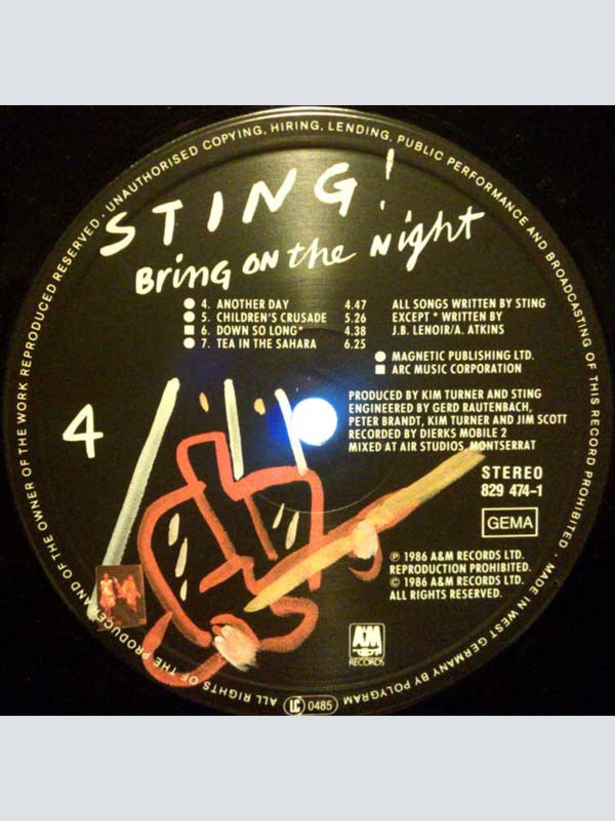 Vinyl / Sting - Bring On The Night