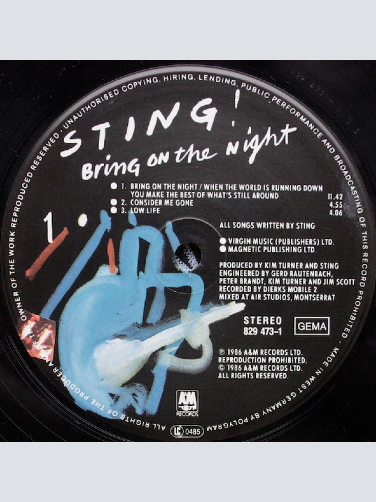 Vinyl / Sting - Bring On The Night