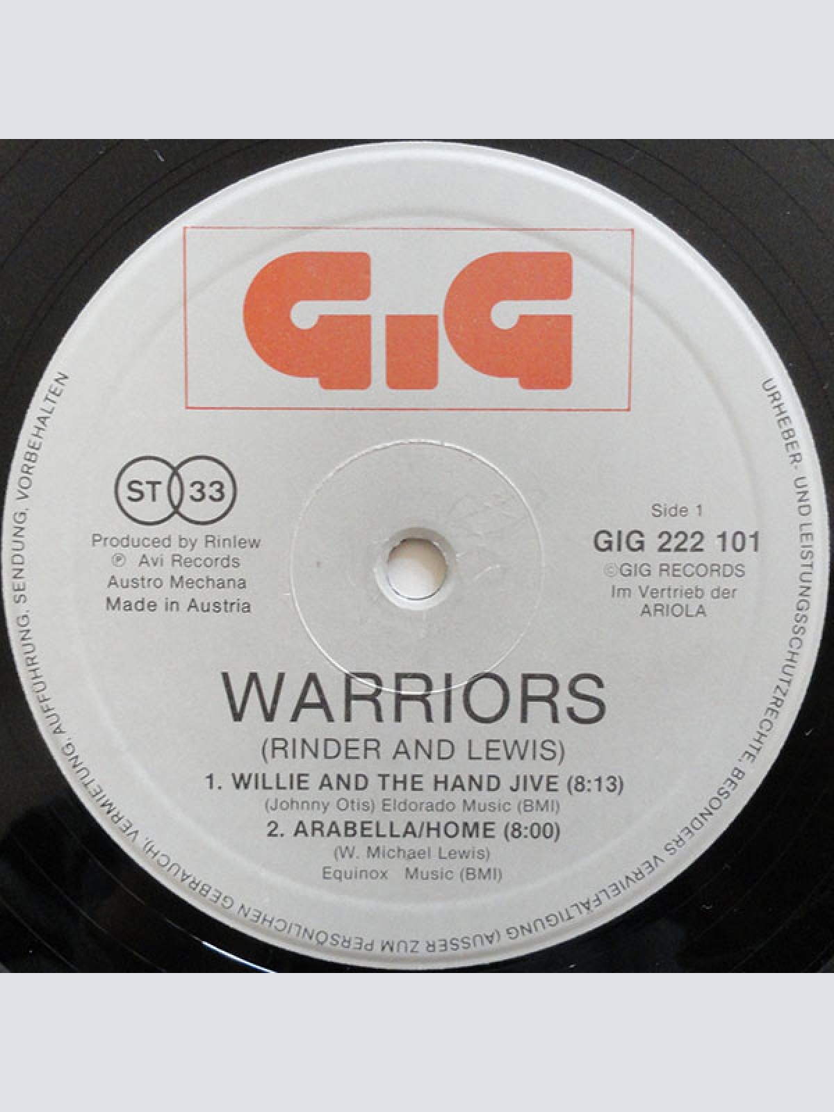 Vinyl / Warriors - Rinder & Lewis* - Willie & The Handjive