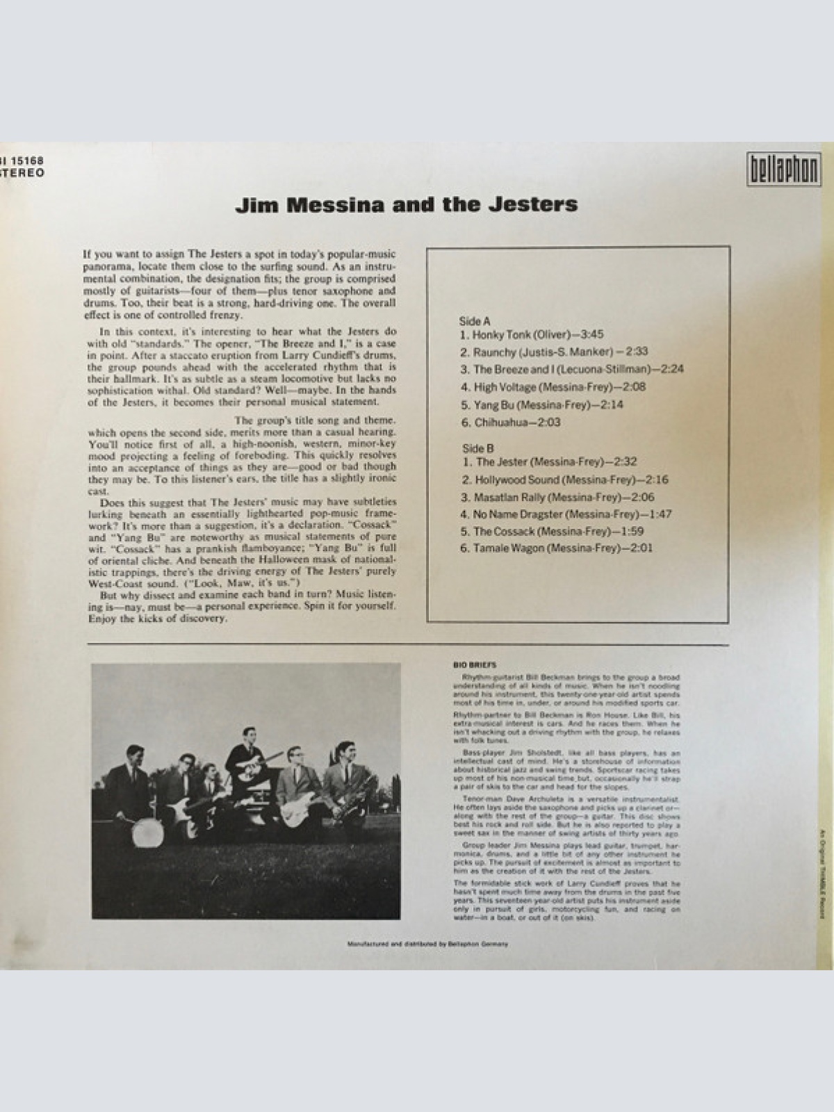 Vinyl / Jim Messina And The Jesters* - Jim Messina And The Jesters