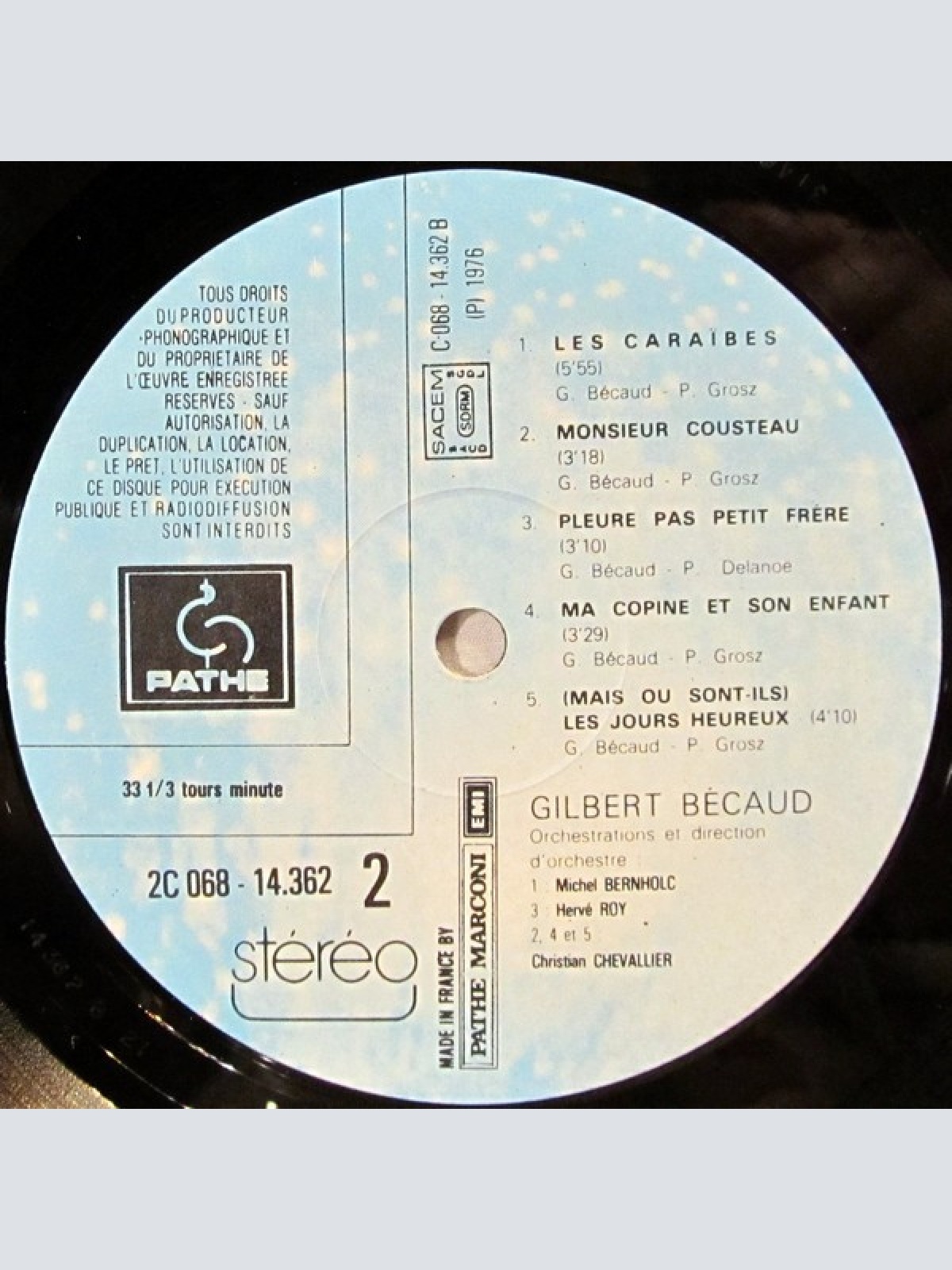 Vinyl / Gilbert Becaud* - Gilbert Becaud