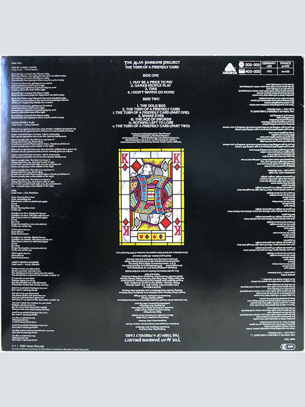 Vinyl / The Alan Parsons Project - The Turn Of A Friendly Card