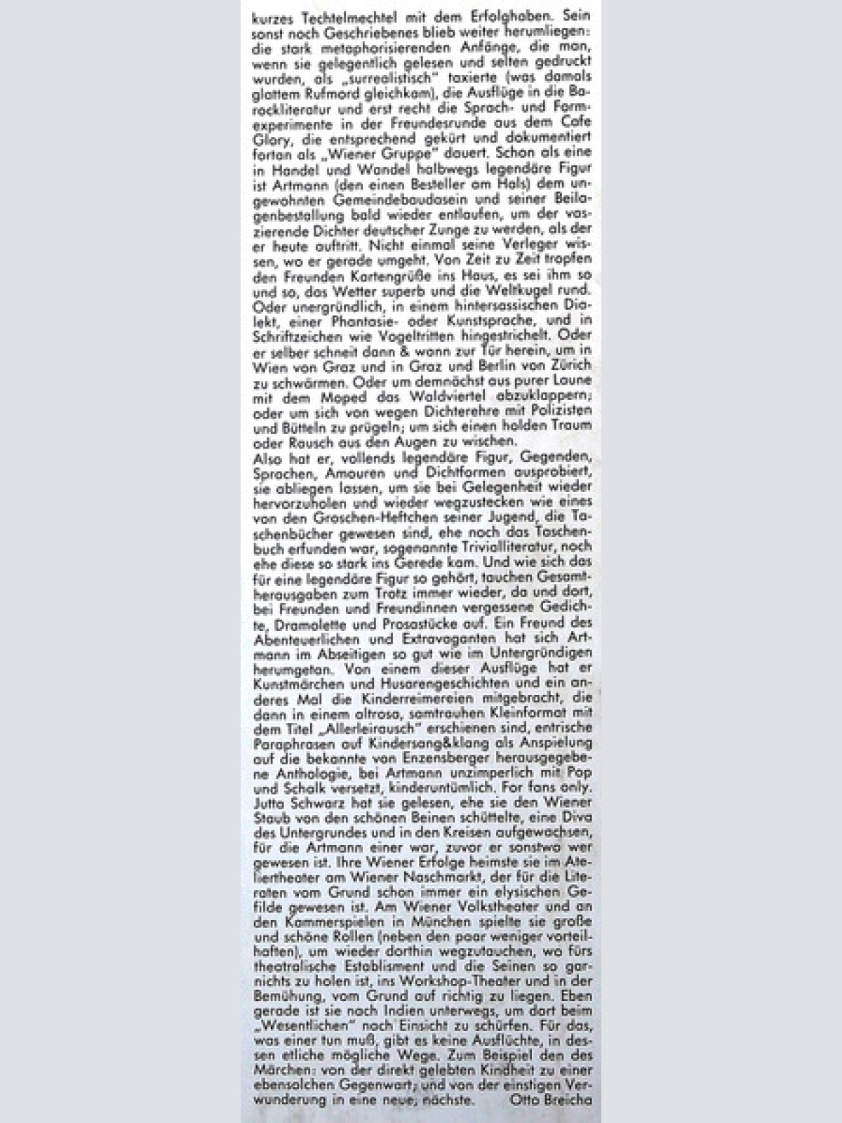 Vinyl / Jutta Schwarz, H.C. Artmann, MOB Art & Tone Art Ensemble - Allerleirausch - For Fans Only / Jutta Schwarz Liest Märchen Und Gedichte Von H.C. Artmann