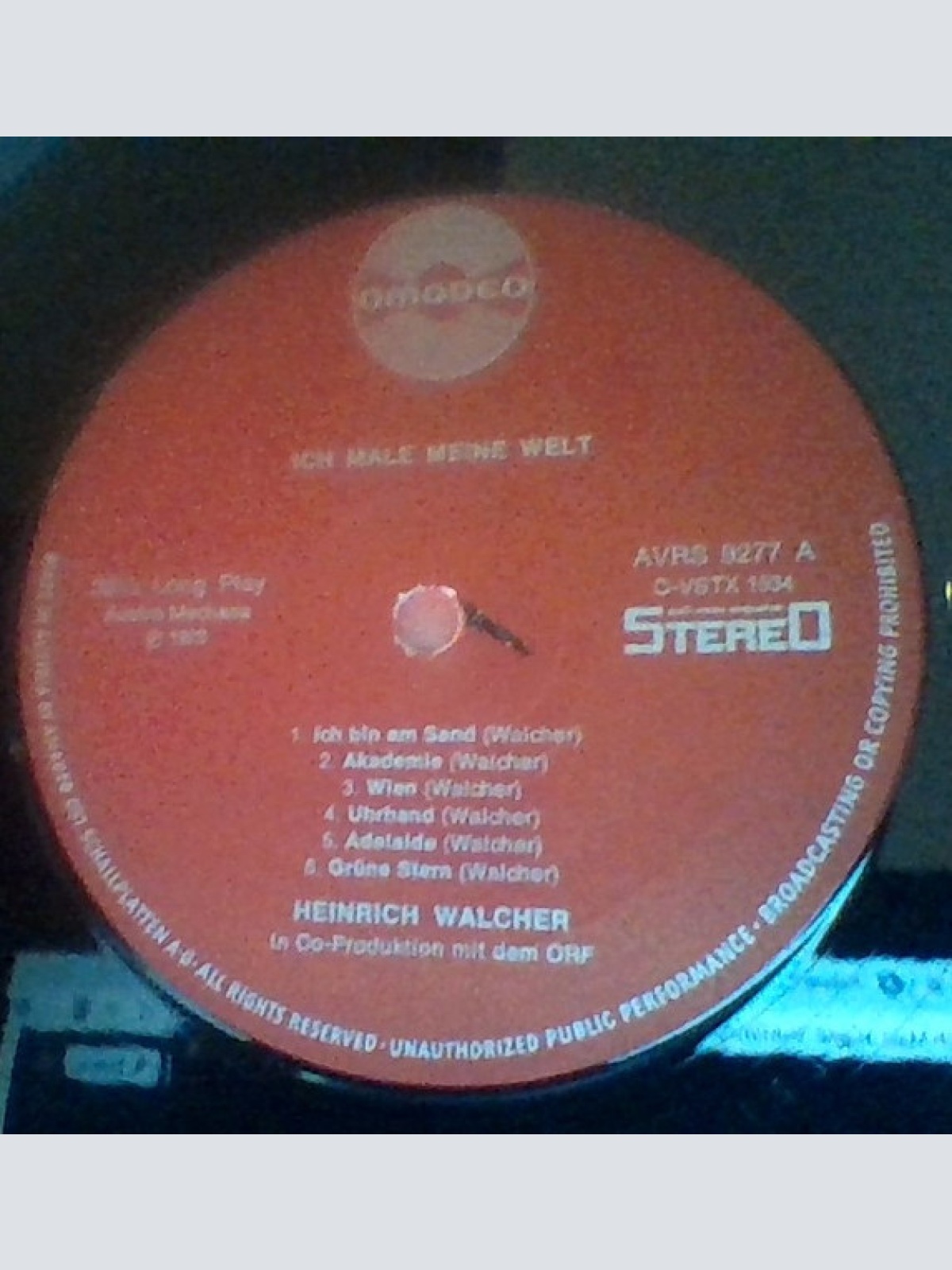 Vinyl / Heinrich Walcher - Ich Male Meine Welt