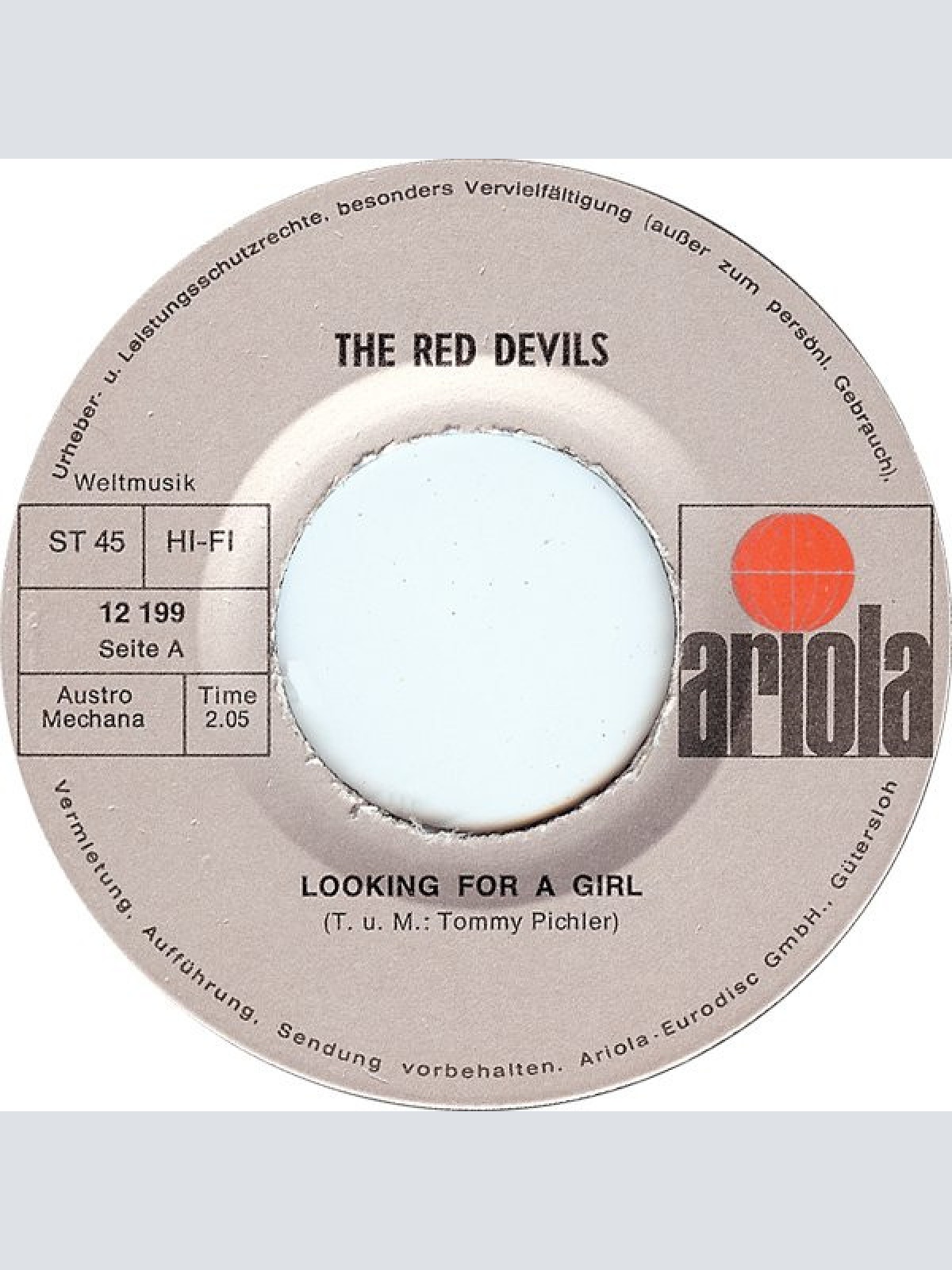 Vinyl / The Red Devils* - Looking For A Girl / Going Up To Europe