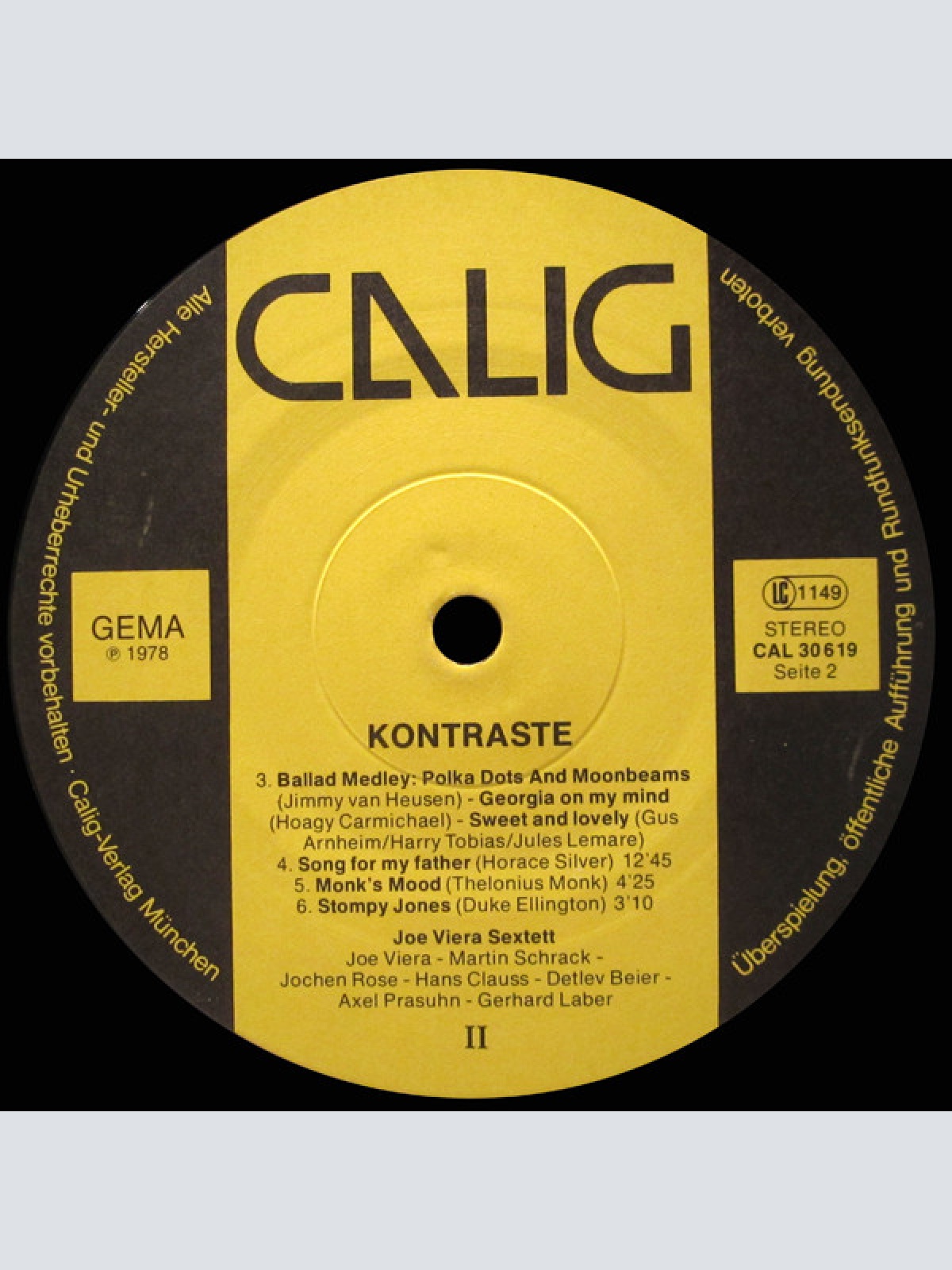 Vinyl / Joe Viera Sextett - Kontraste