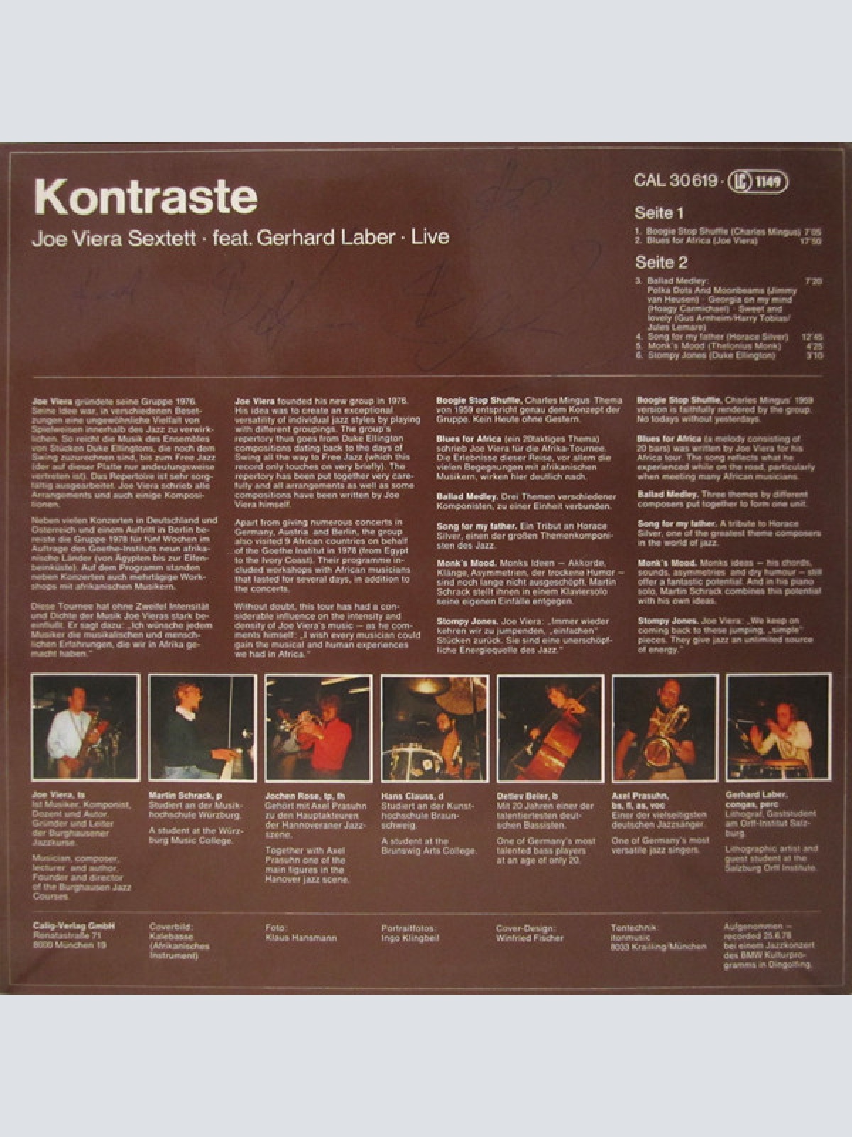 Vinyl / Joe Viera Sextett - Kontraste