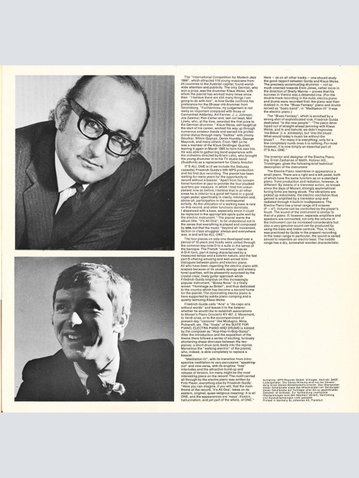 Vinyl / Friedrich Gulda - It's All One