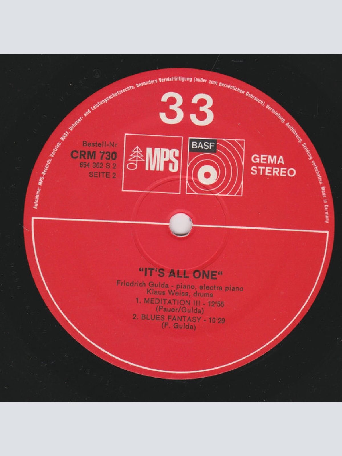 Vinyl / Friedrich Gulda - It's All One