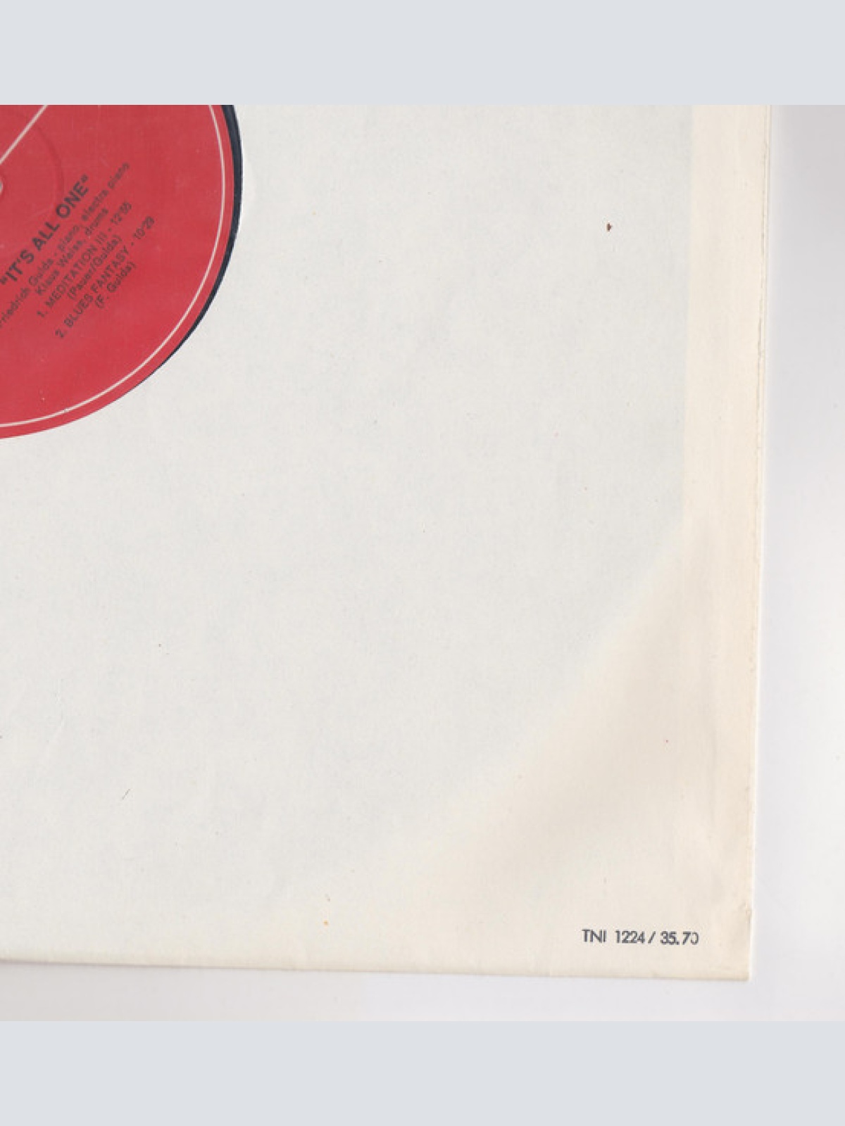 Vinyl / Friedrich Gulda - It's All One