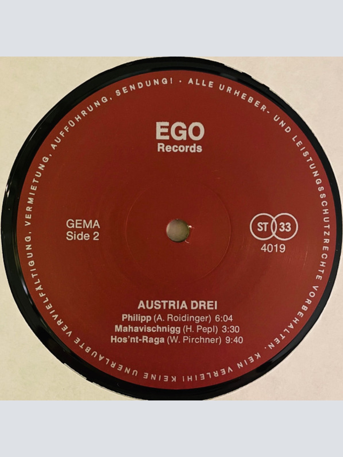 Vinyl / Werner Pirchner / Harry Pepl / Todd Canedy / Adelhard Roidinger - Austria Drei