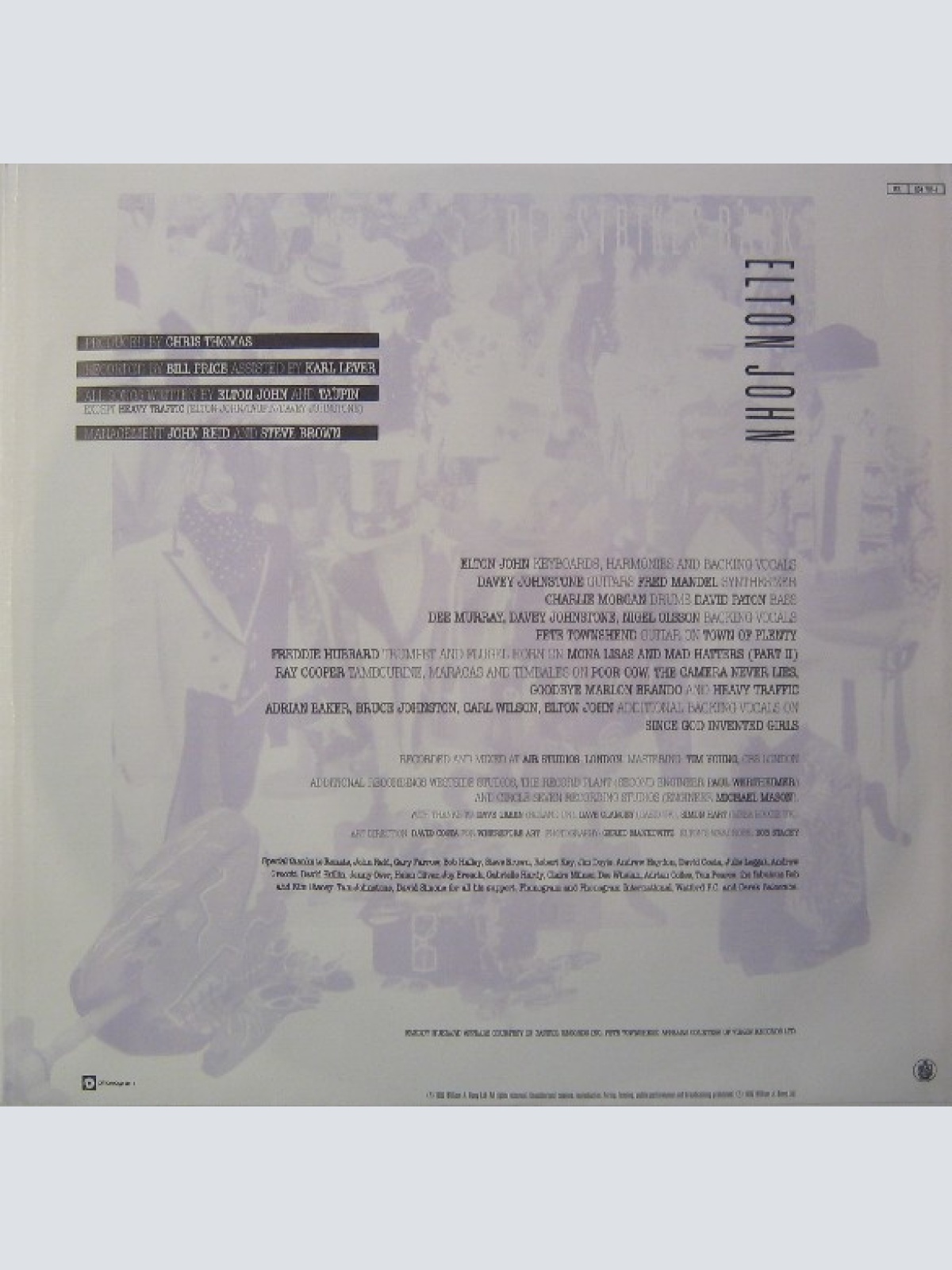 Vinyl / Elton John - Reg Strikes Back