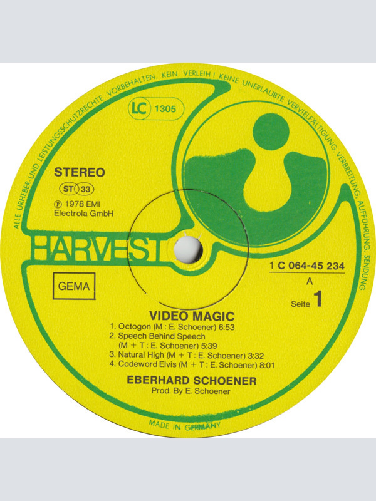 Vinyl / Eberhard Schoener - Video Magic