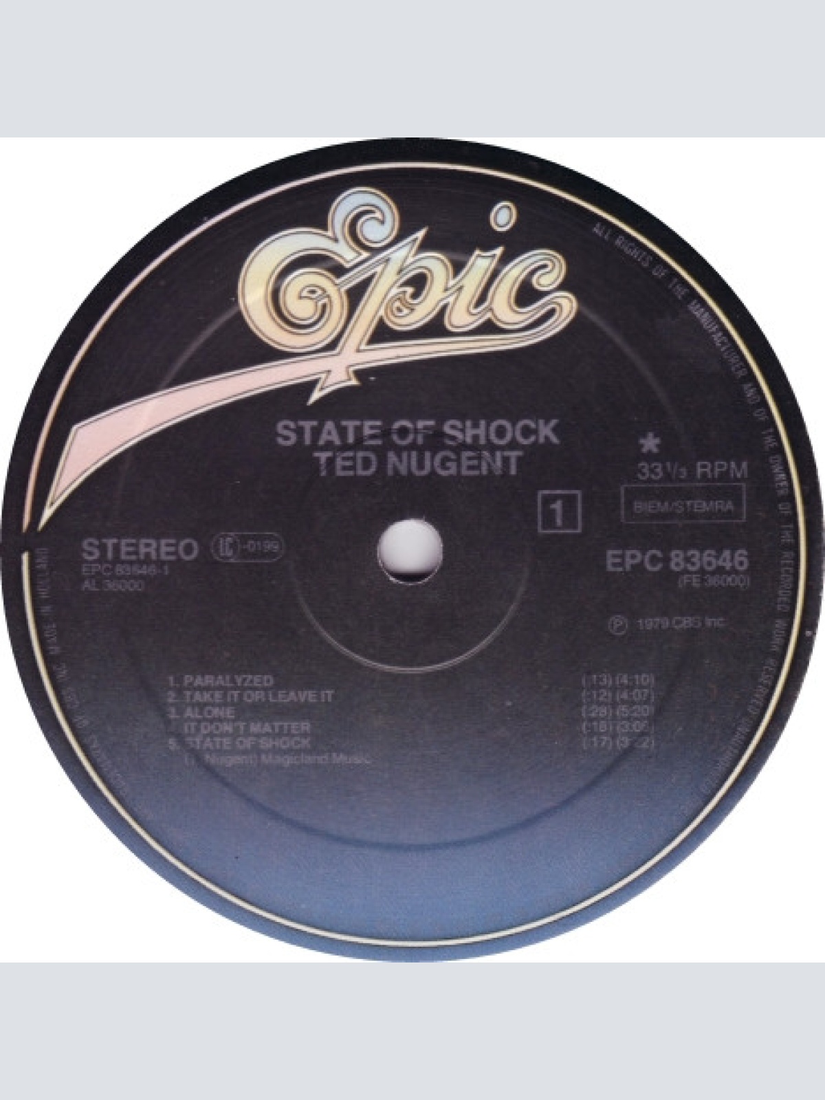 Vinyl / Ted Nugent - State Of Shock