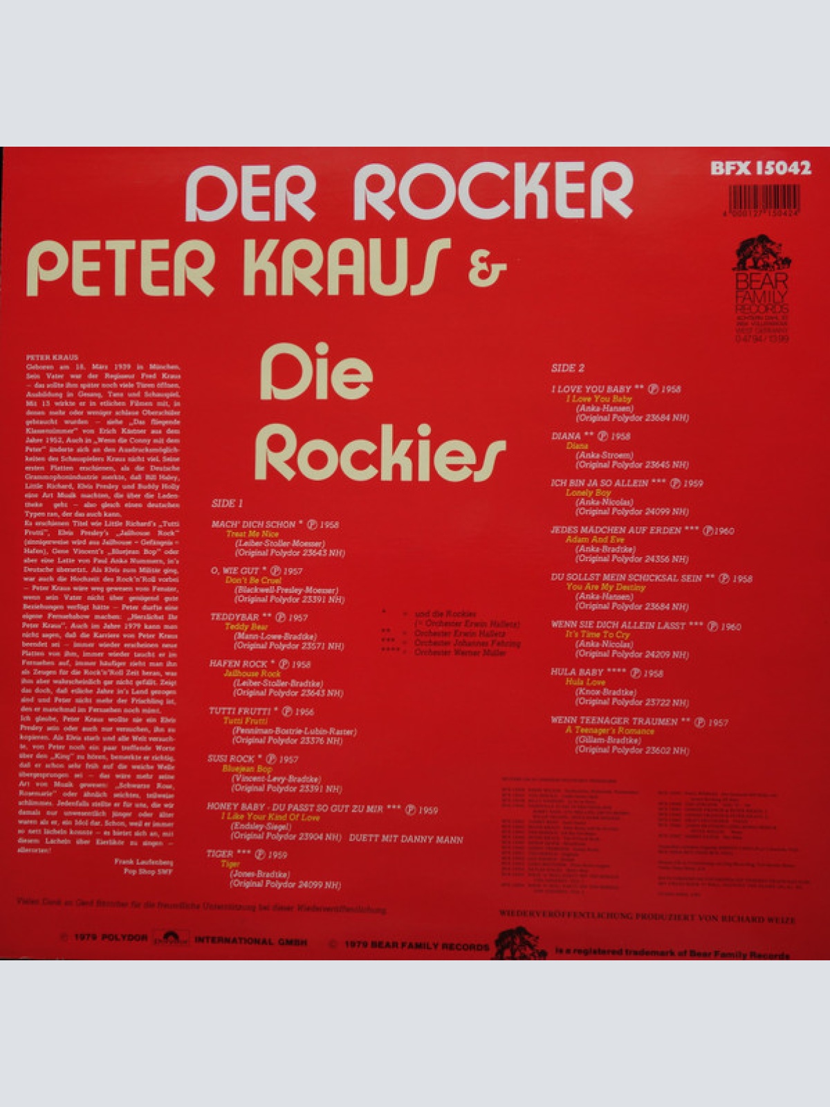 Vinyl / Peter Kraus Und Die Rockies - Der Rocker