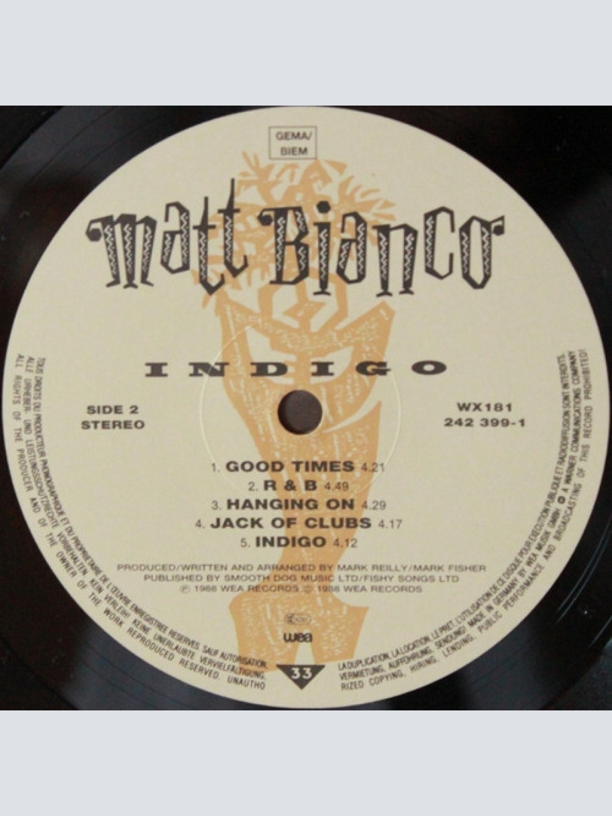 Vinyl / Matt Bianco - Indigo