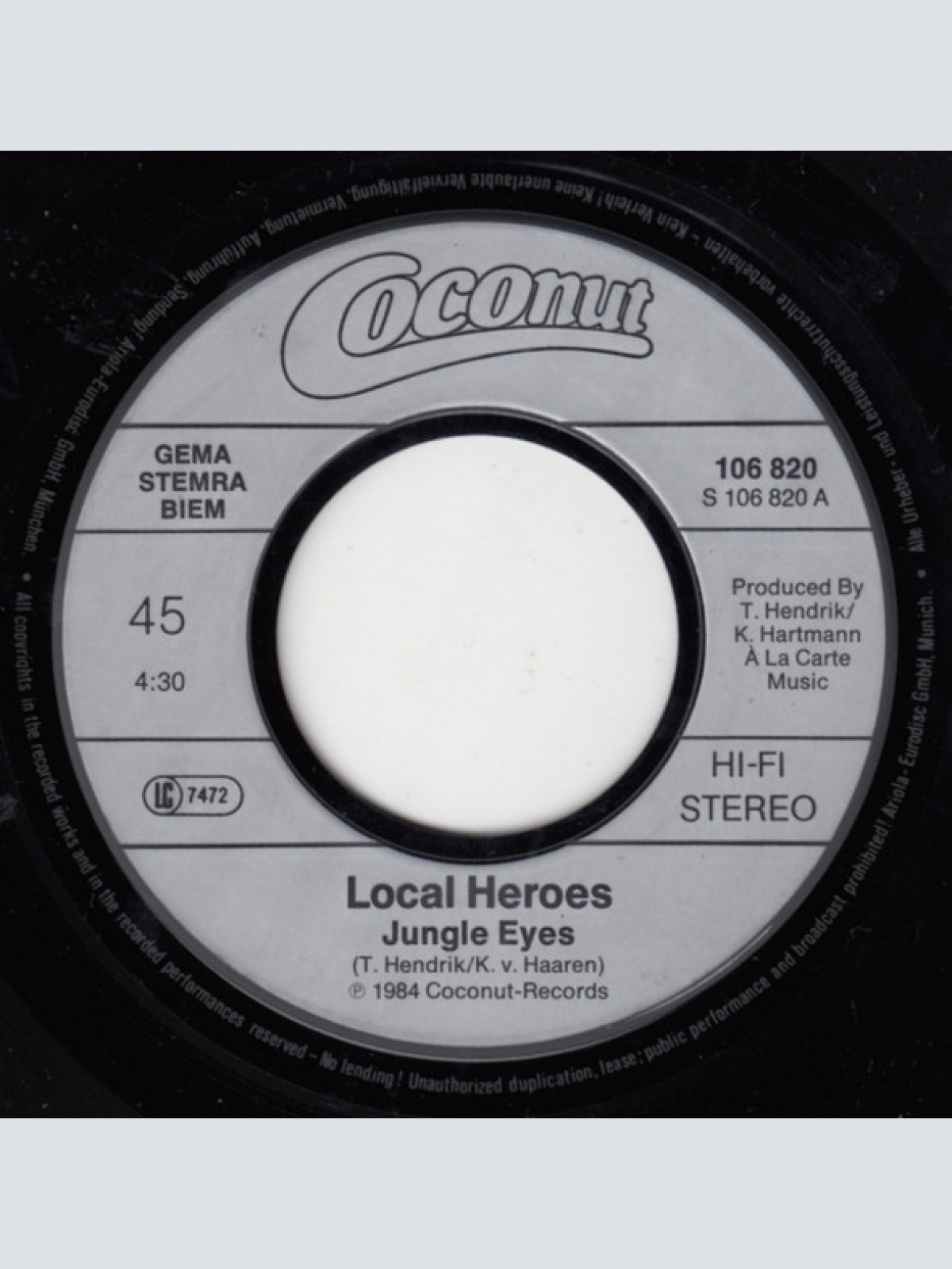 Vinyl / Local Heroes - Jungle Eyes