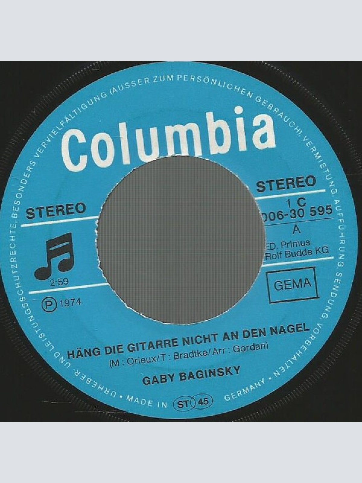 Vinyl / Gaby Baginsky - Häng Die Gitarre Nicht An Den Nagel