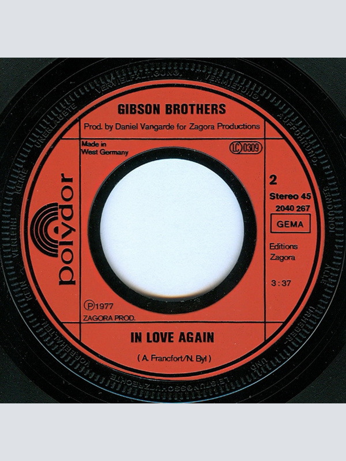 Vinyl / Gibson Brothers - Que Sera Mi Vida (If You Should Go)