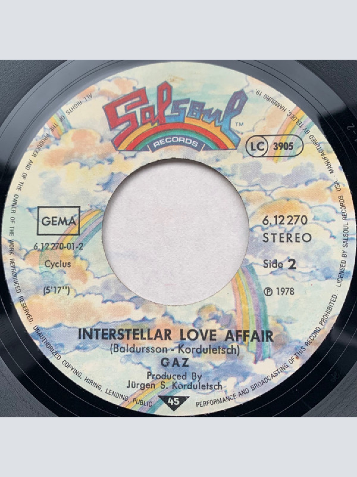 Vinyl / Gaz - Cantina Band / Interstellar Love Affair