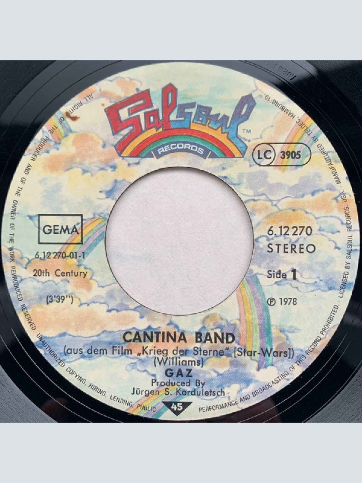 Vinyl / Gaz - Cantina Band / Interstellar Love Affair