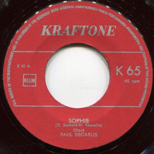 Vinyl / Paul Decarlis / Arvanitas* - Sophie - Sweet Barbara