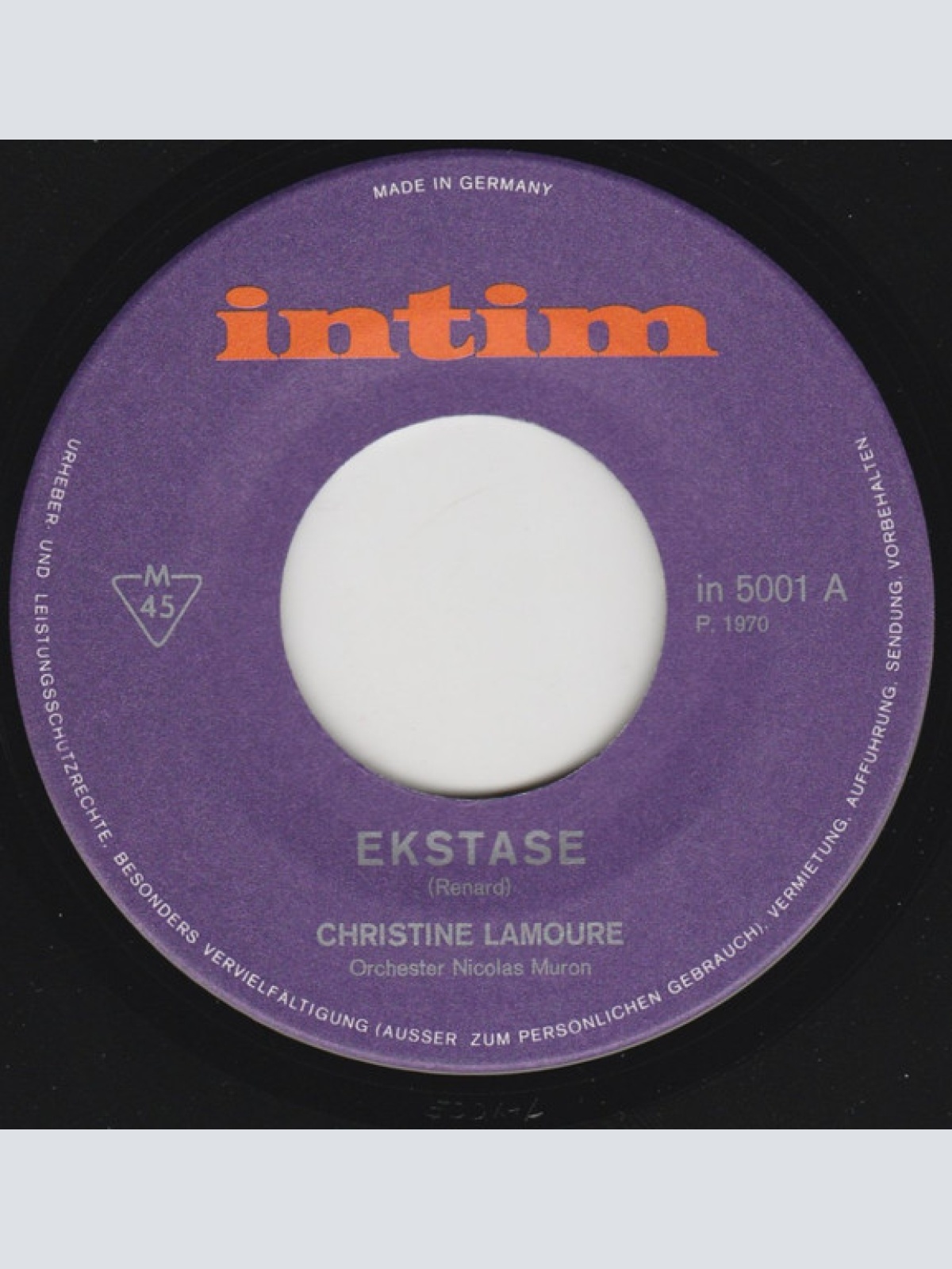 Vinyl / Christine Lamoure / Orchester Nicolas Muron - Ekstase / Fanny