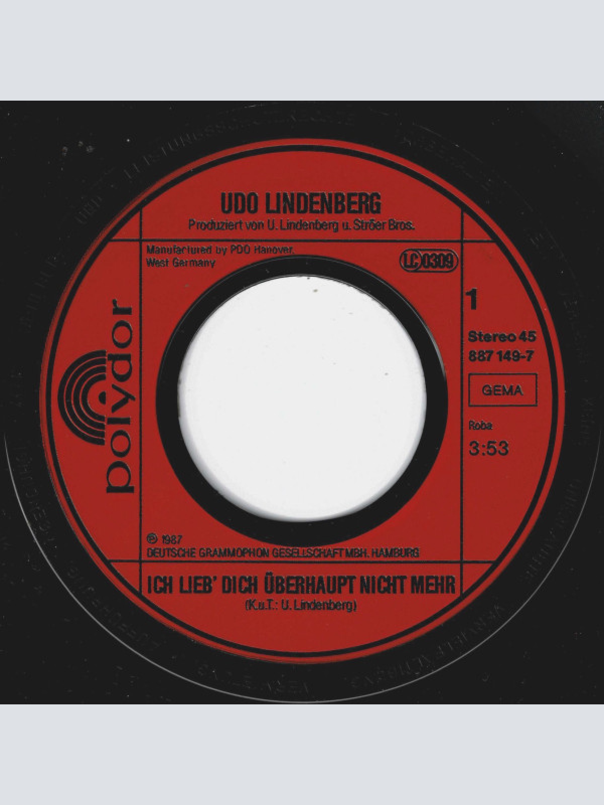 Vinyl / Udo Lindenberg - Ich Lieb' Dich Überhaupt Nicht Mehr
