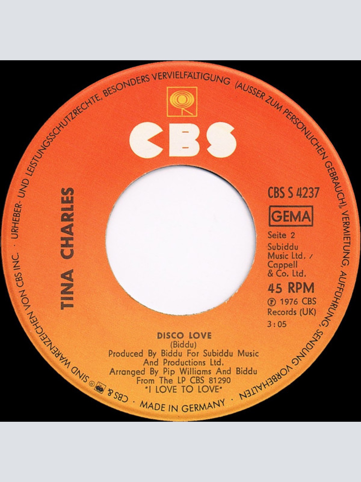 Vinyl / Tina Charles - Love Me Like A Lover