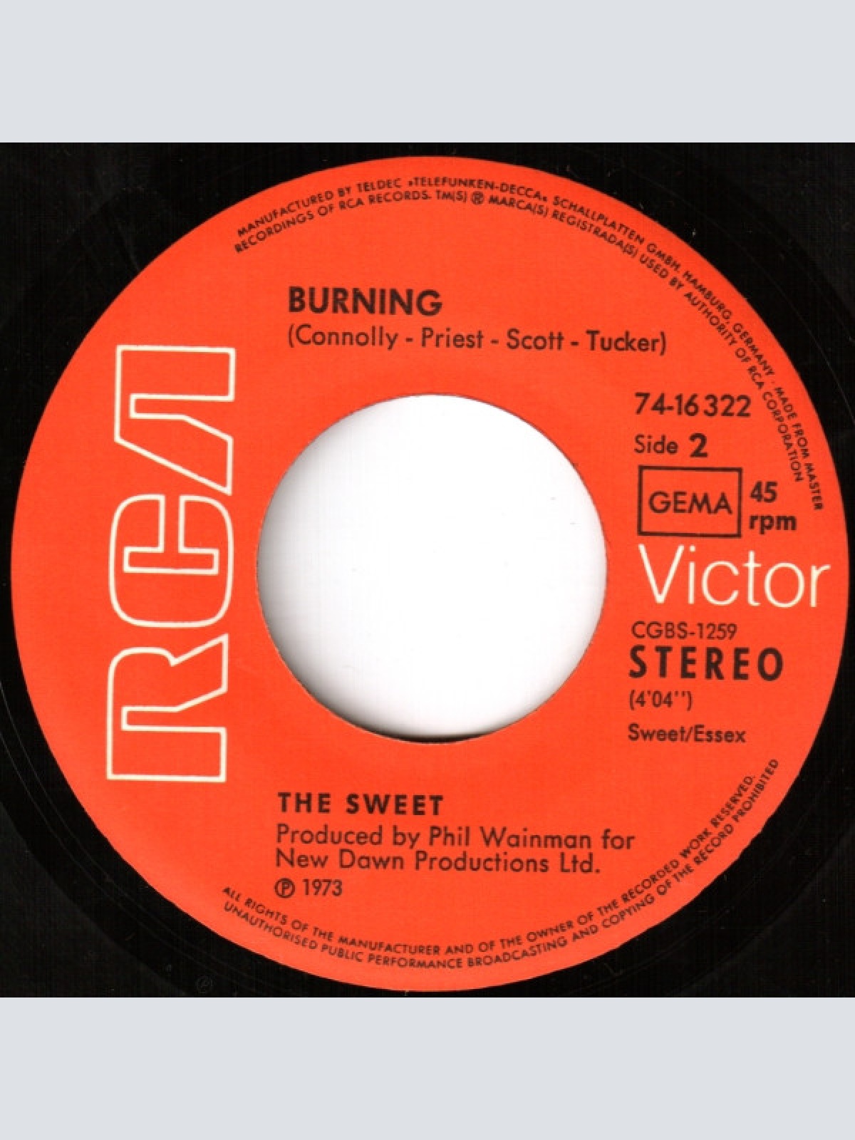 Vinyl / The Sweet - Hell Raiser / Burning