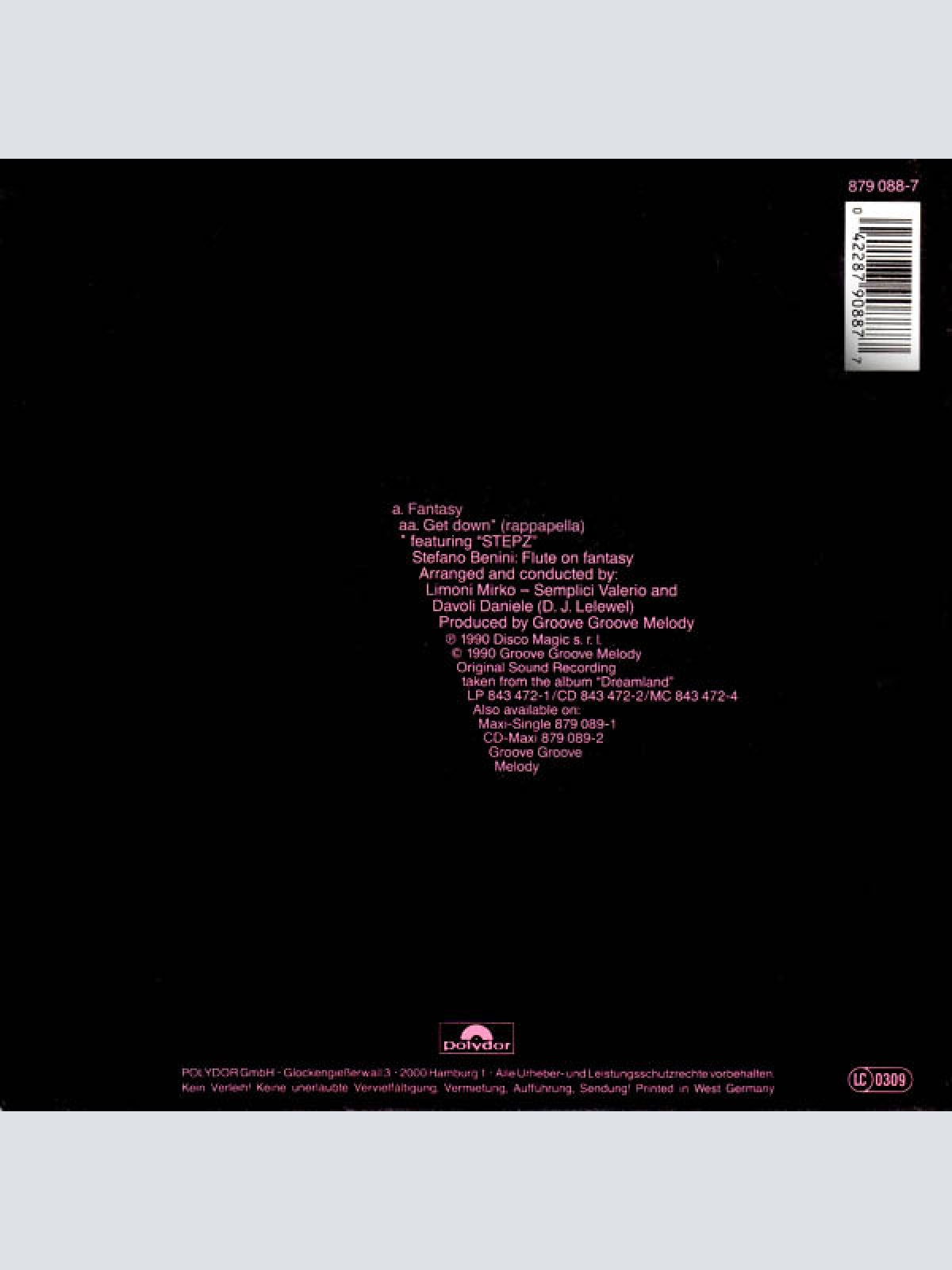 Vinyl / Black Box - Fantasy / Get Down (Rappapella)