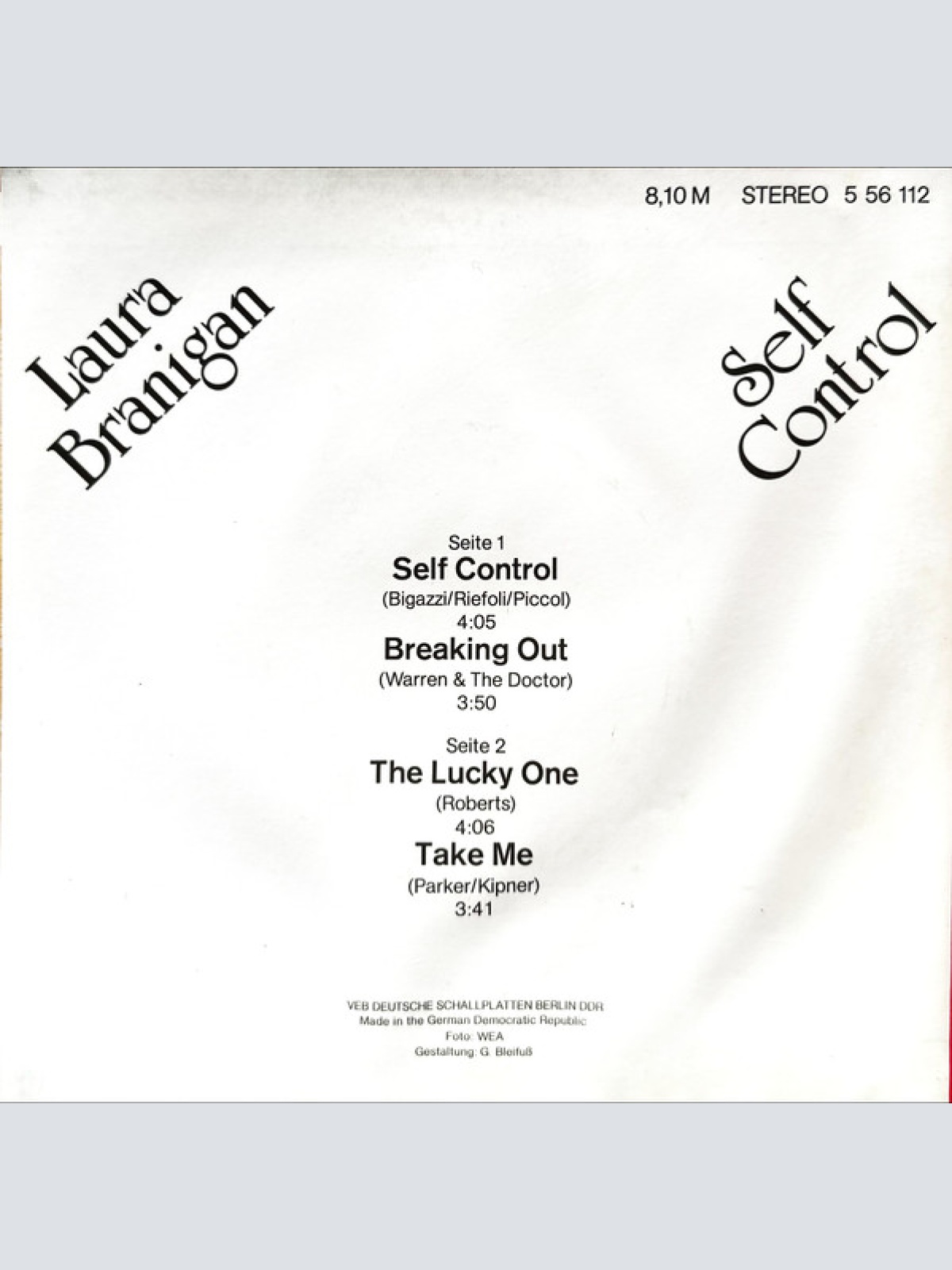 Vinyl / Laura Branigan - Self Control