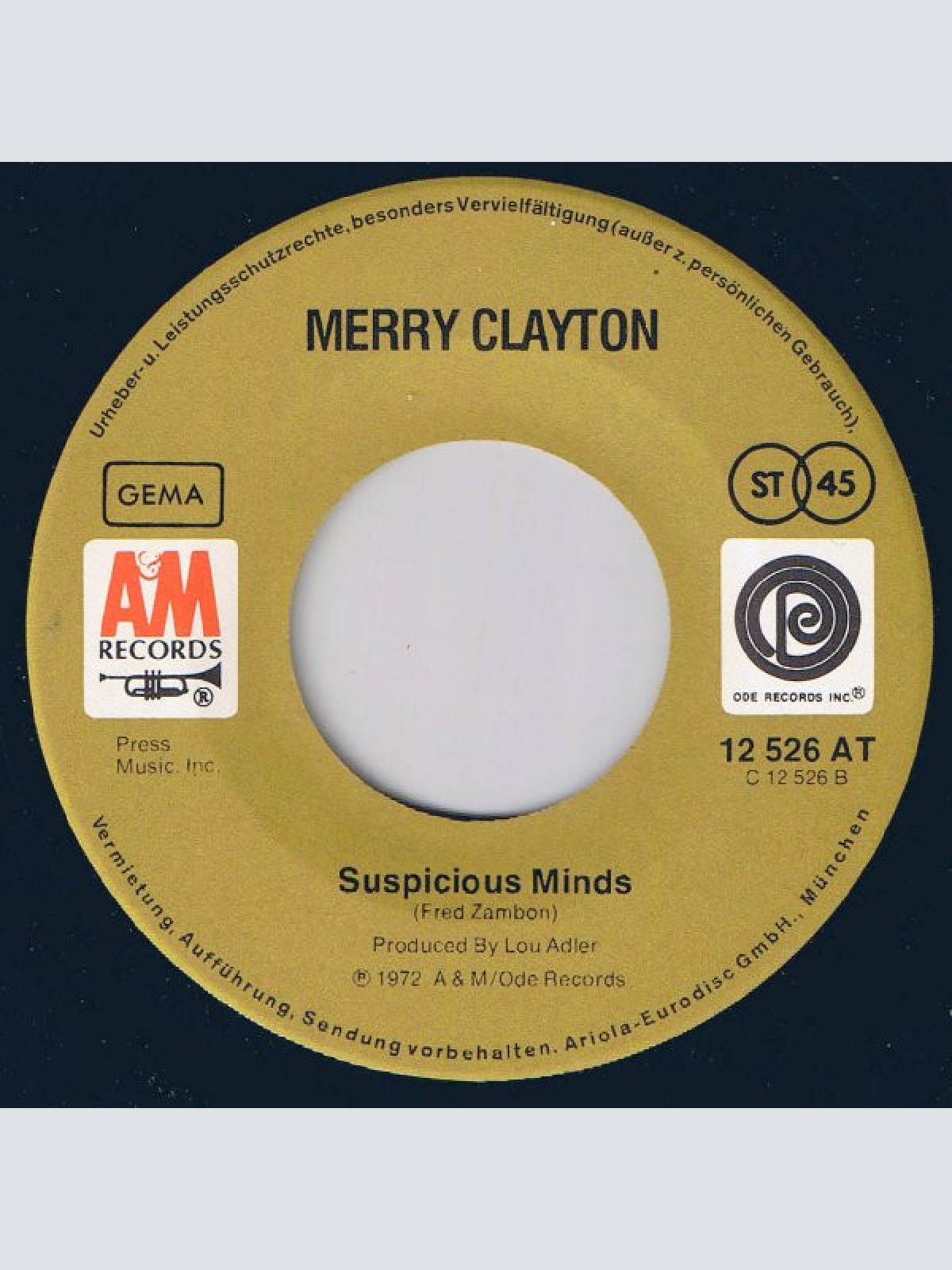 Vinyl / Merry Clayton - Oh No, Not My Baby / Suspicious Minds