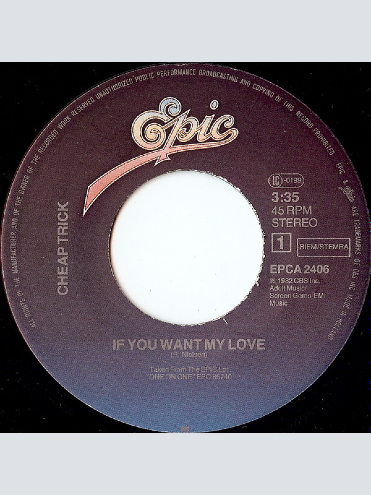 Vinyl / Cheap Trick - If You Want My Love