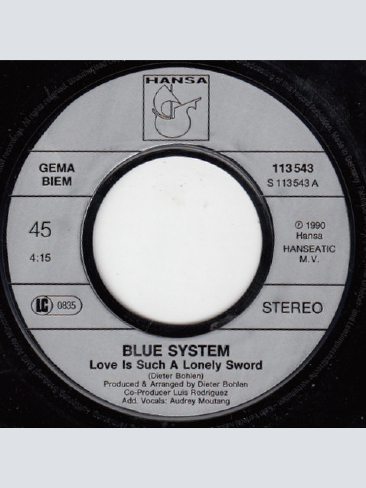 Vinyl / Blue System - Love Is Such A Lonely Sword