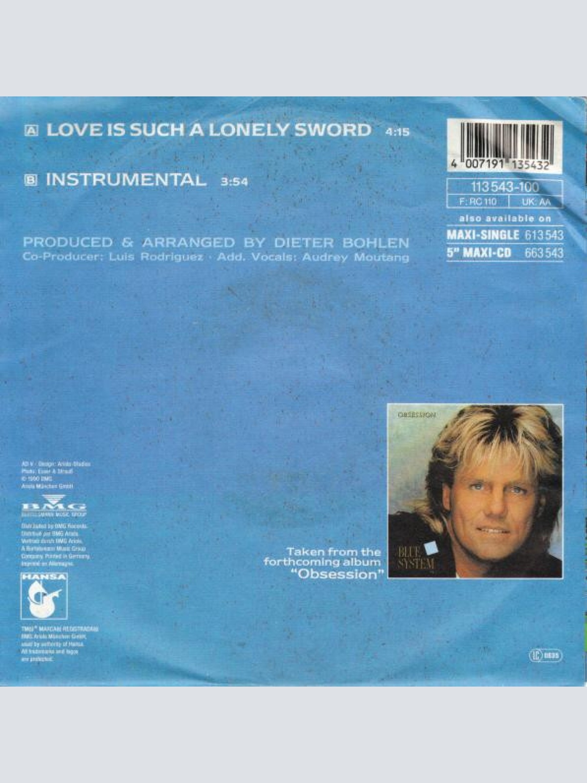 Vinyl / Blue System - Love Is Such A Lonely Sword