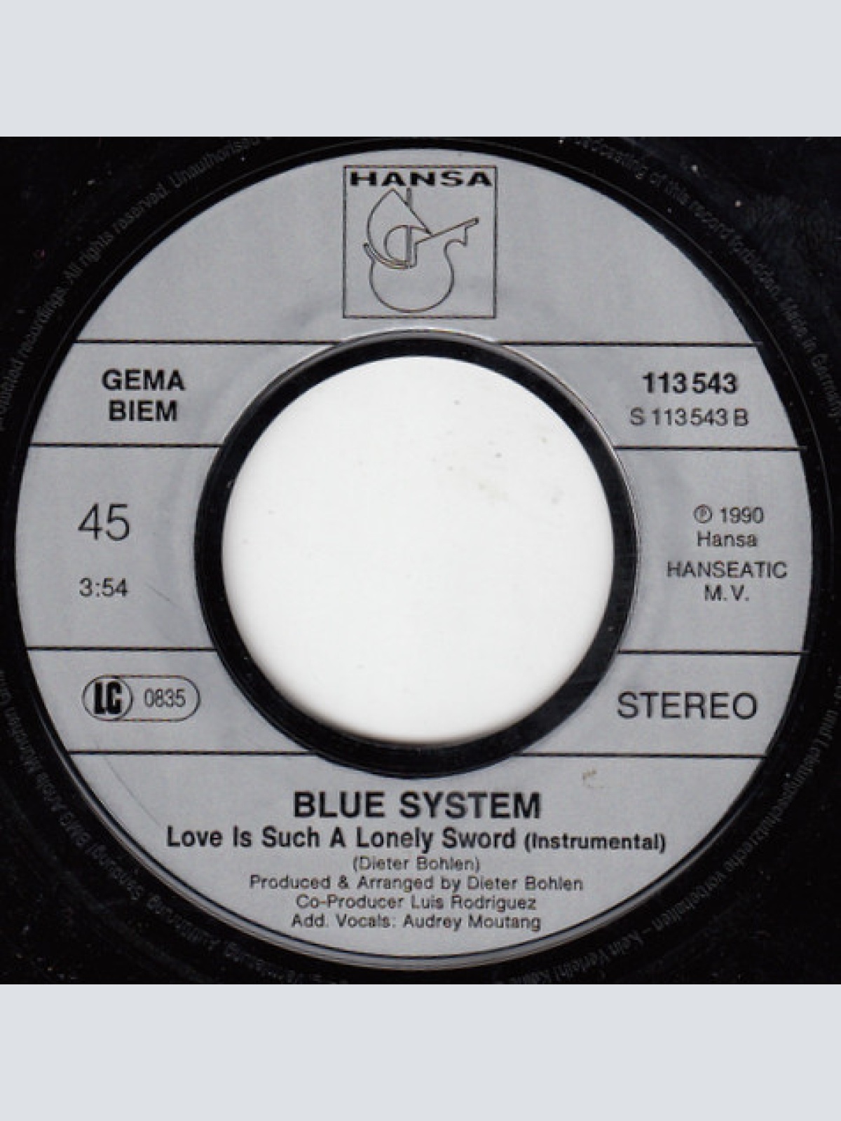 Vinyl / Blue System - Love Is Such A Lonely Sword