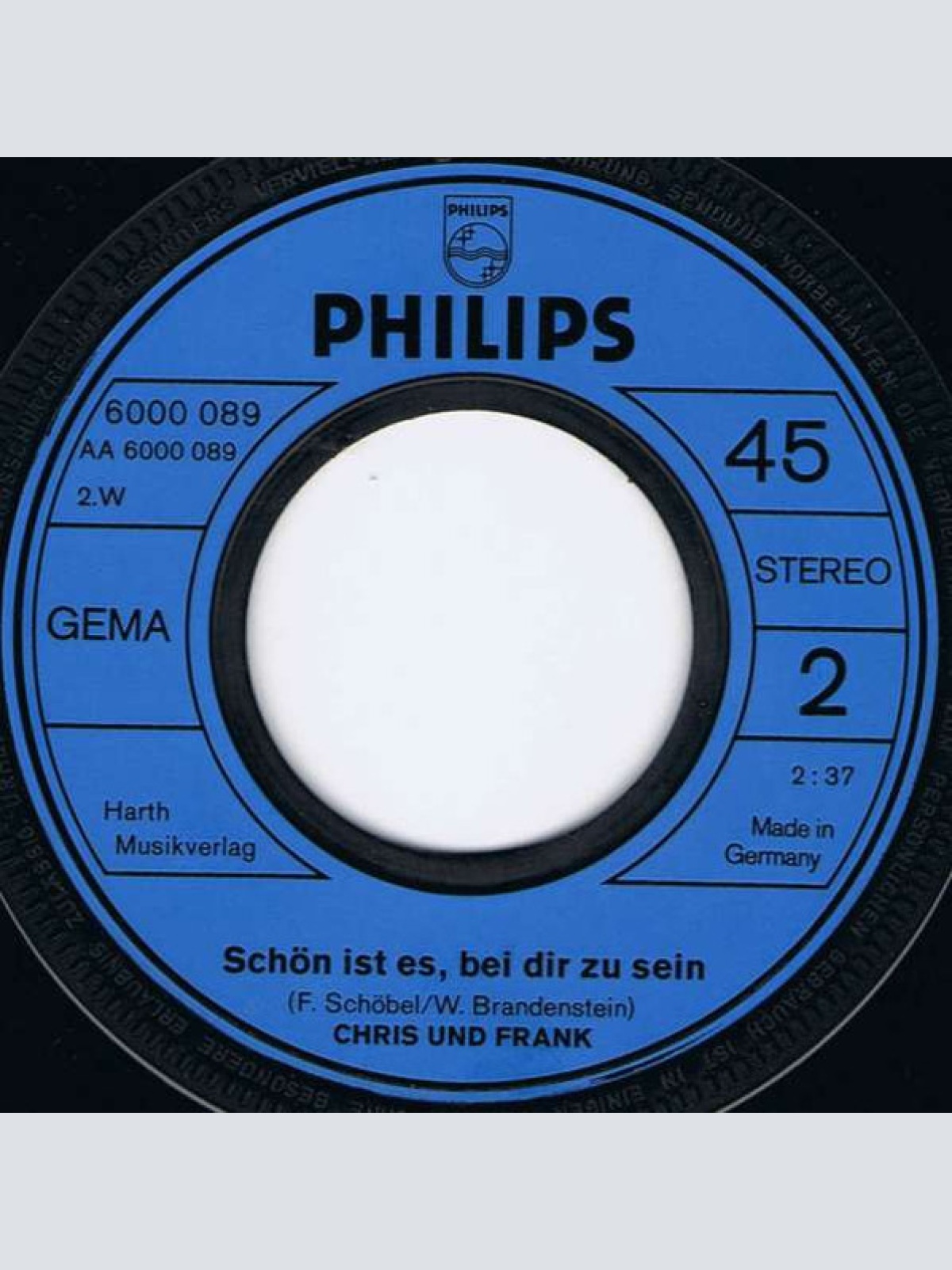 Vinyl / Chris & Frank - Links Von Mir, Rechts Von Mir