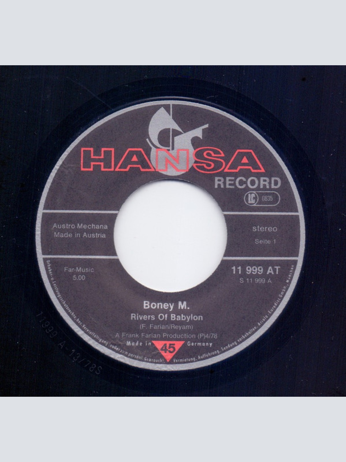 Vinyl / Boney M. - Rivers Of Babylon / Brown Girl In The Ring