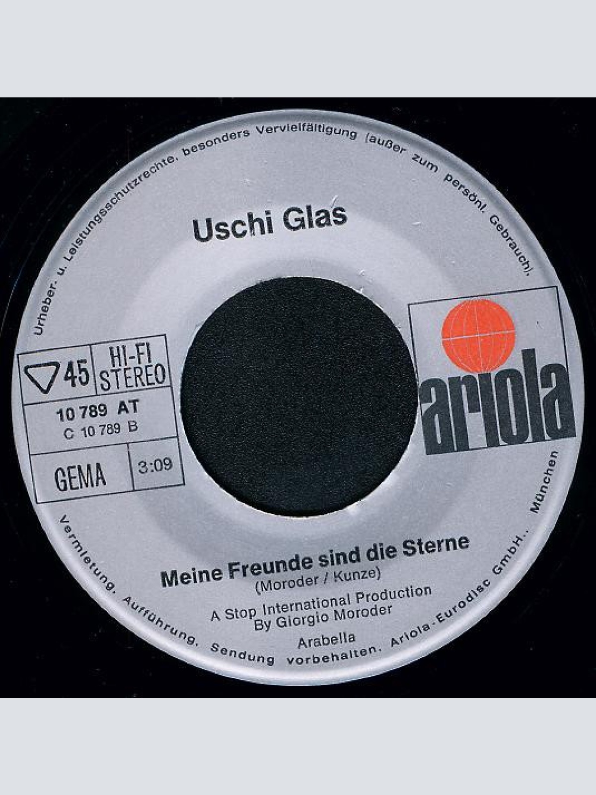 Vinyl / Uschi Glas - Denn Ich Liebe Die Welt